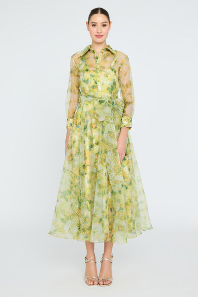 baruni lobelia organza shirt dress Kaeli Linen Organza Dress Blue / L