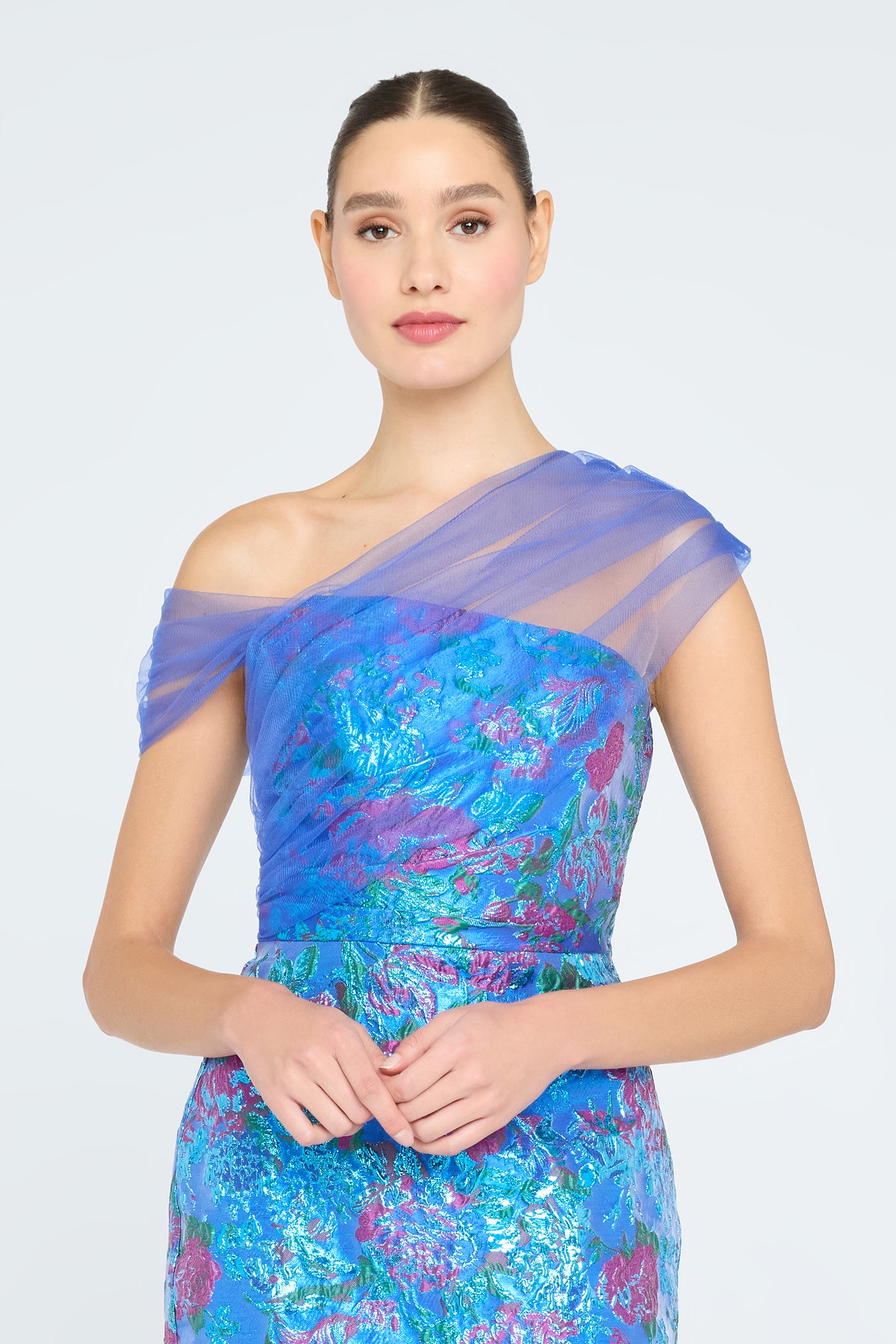 Jaylen Draped Shawl Dress THEIA Jaylen Draped Shawl Dress THEIA