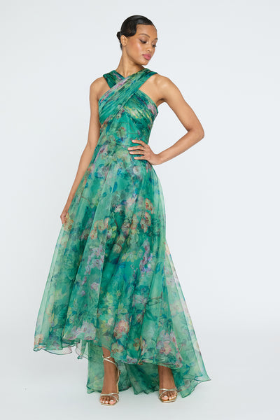 high low maxi dress Luana Gown – THEIA La Modas Embellished Hi Color:Black Organic Rib thoughtful baby shower gift Catherines Tiered Chiffon Maxi