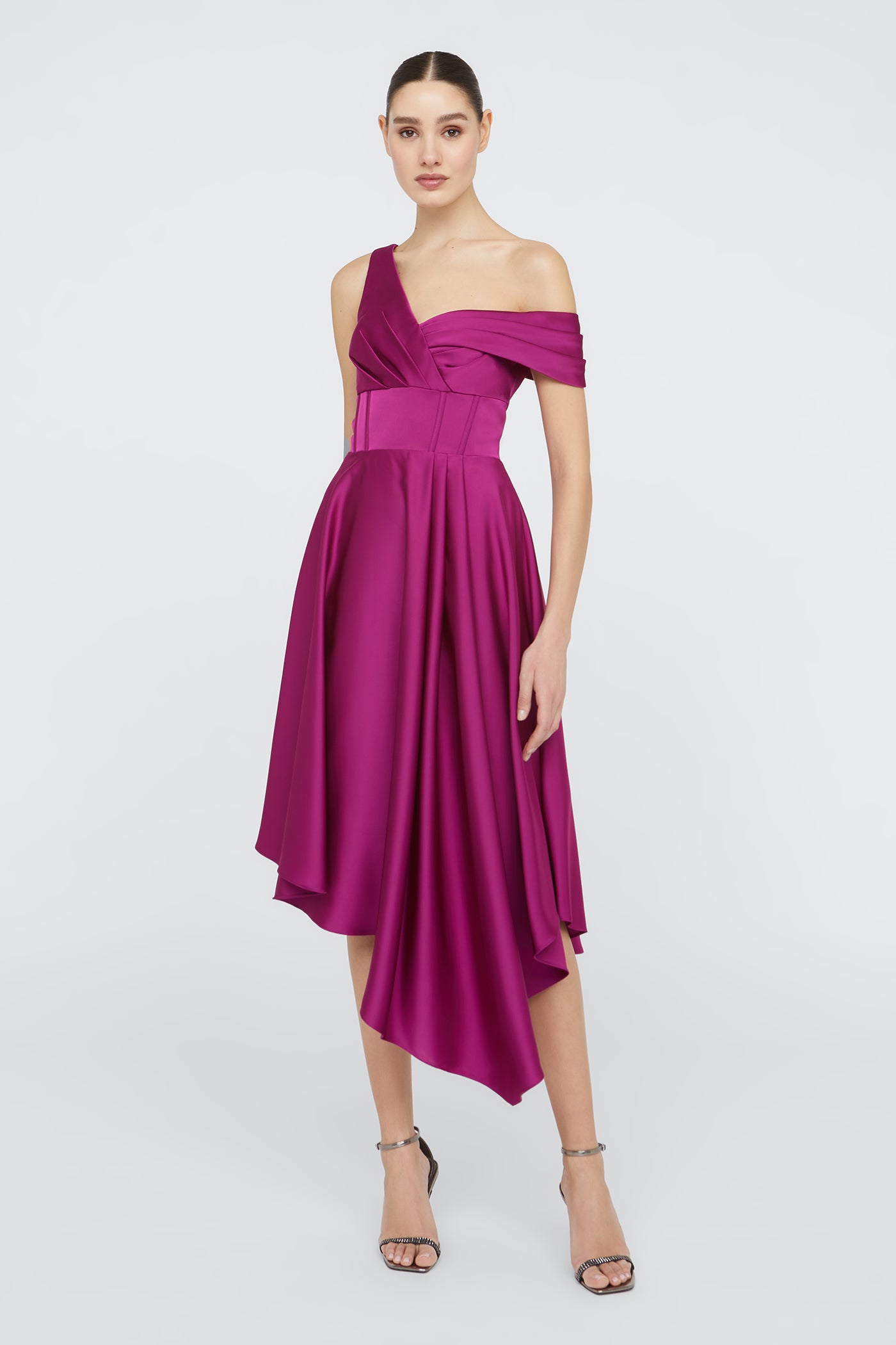 Theia Mirielle Cocktail Dress - Sangria