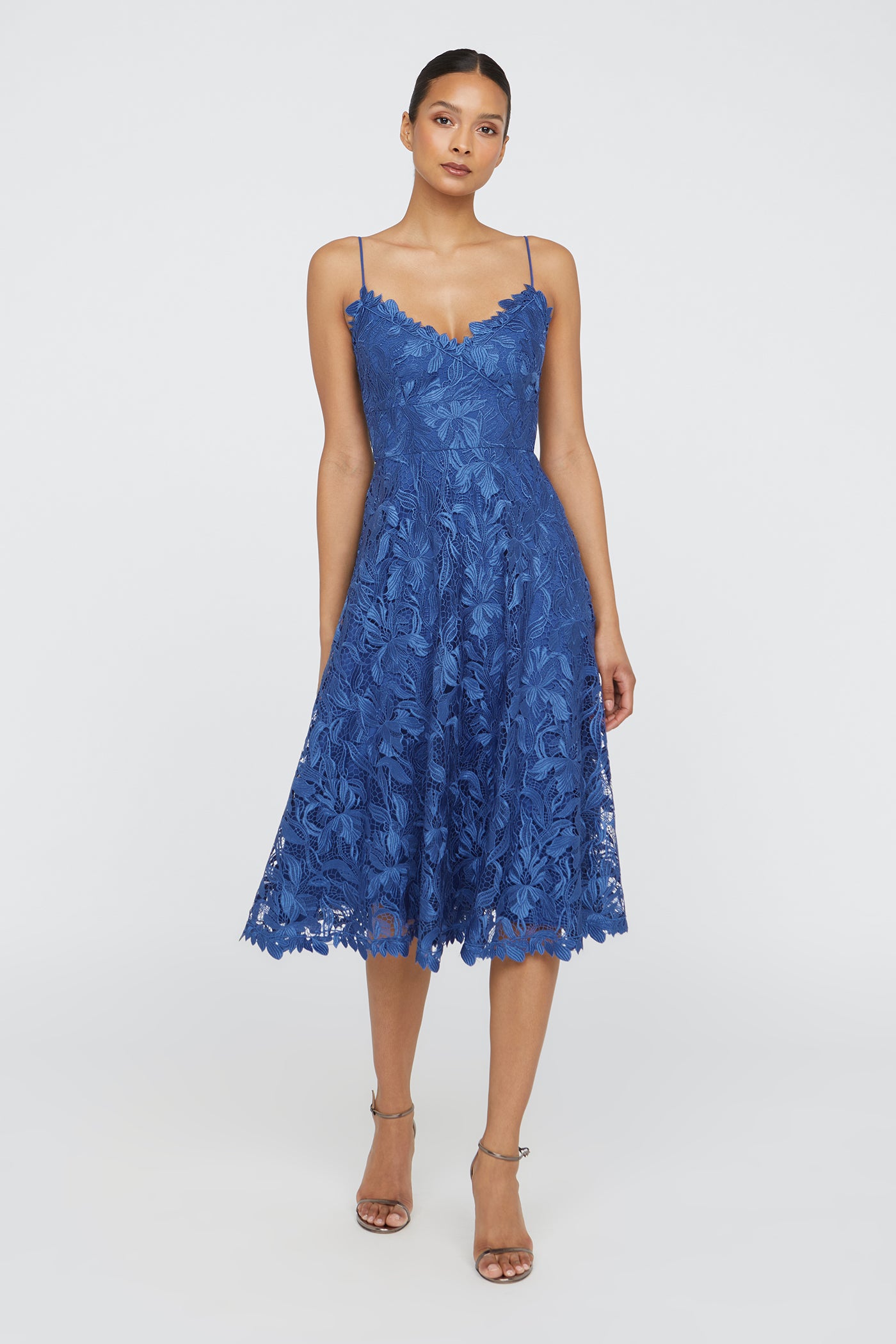 Ainslie Lace Midi Cocktail THEIA Ainslie Lace Midi Cocktail THEIA