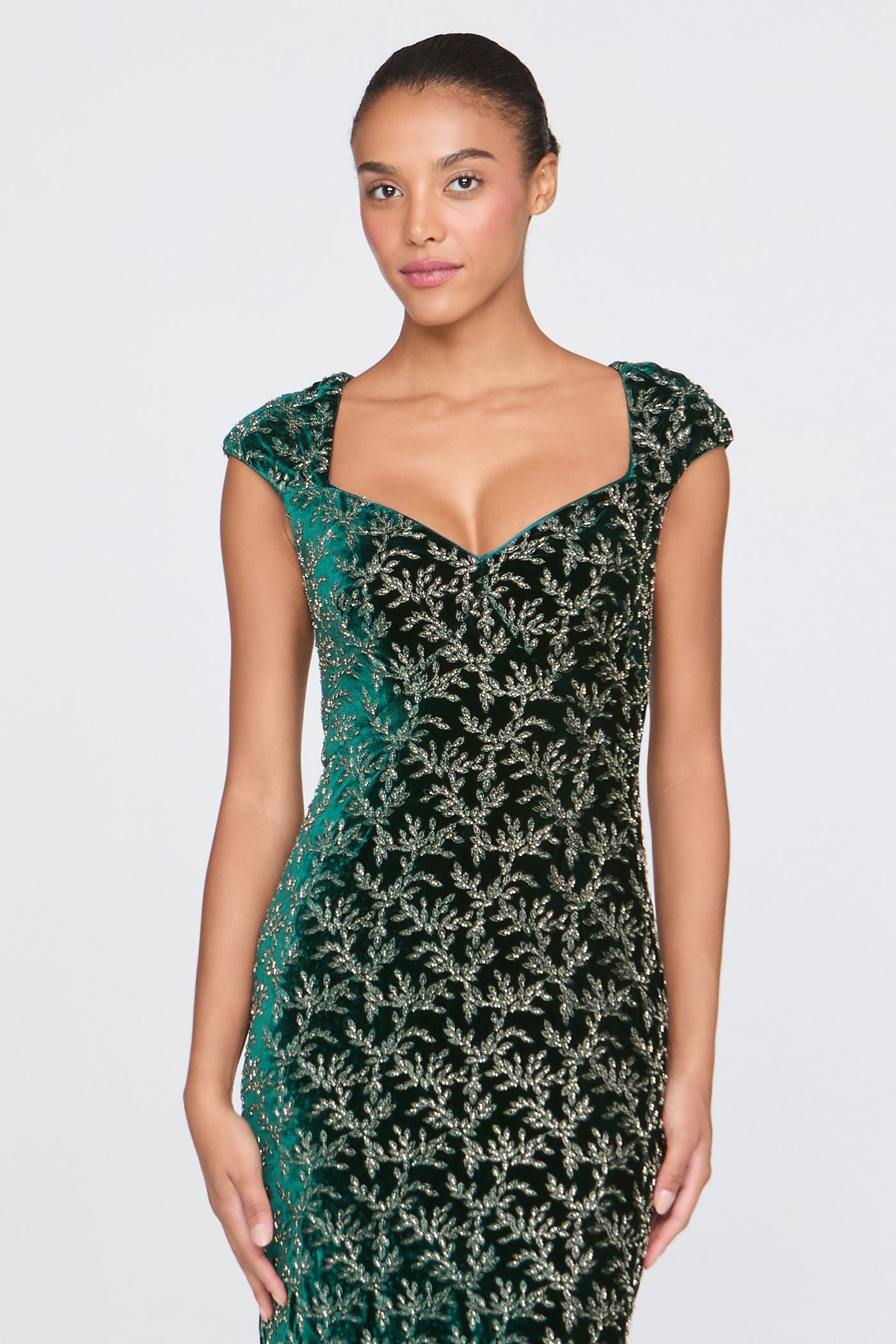 Zoelle Beaded Velvet Gown THEIA Zoelle Beaded Velvet Gown THEIA