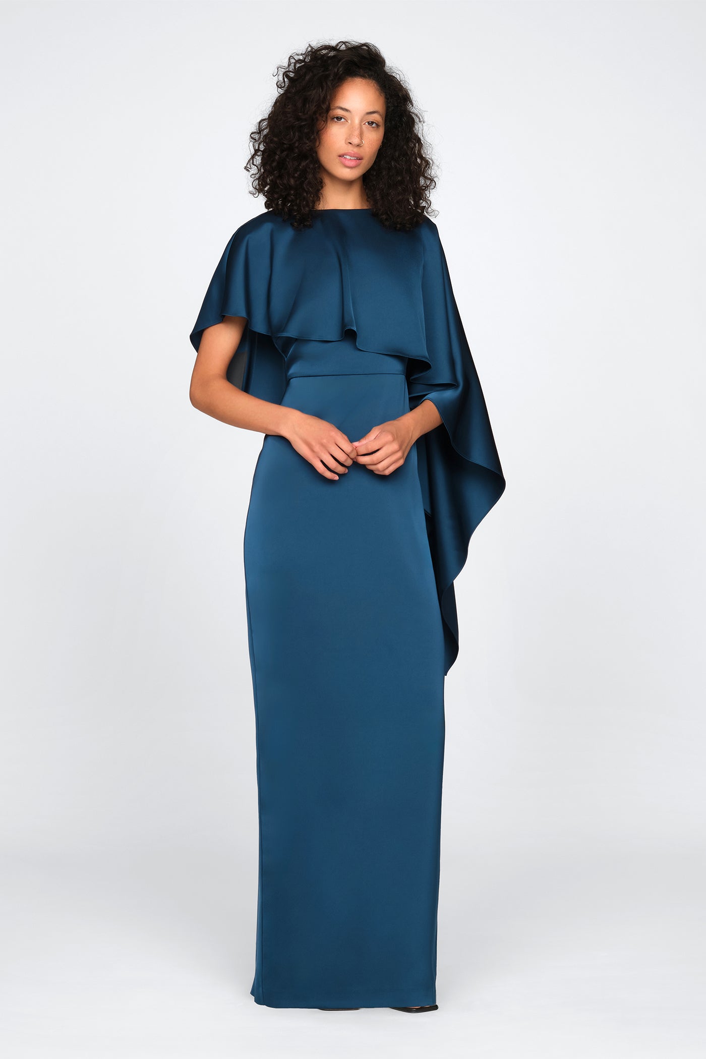 Karis Cape Column Gown