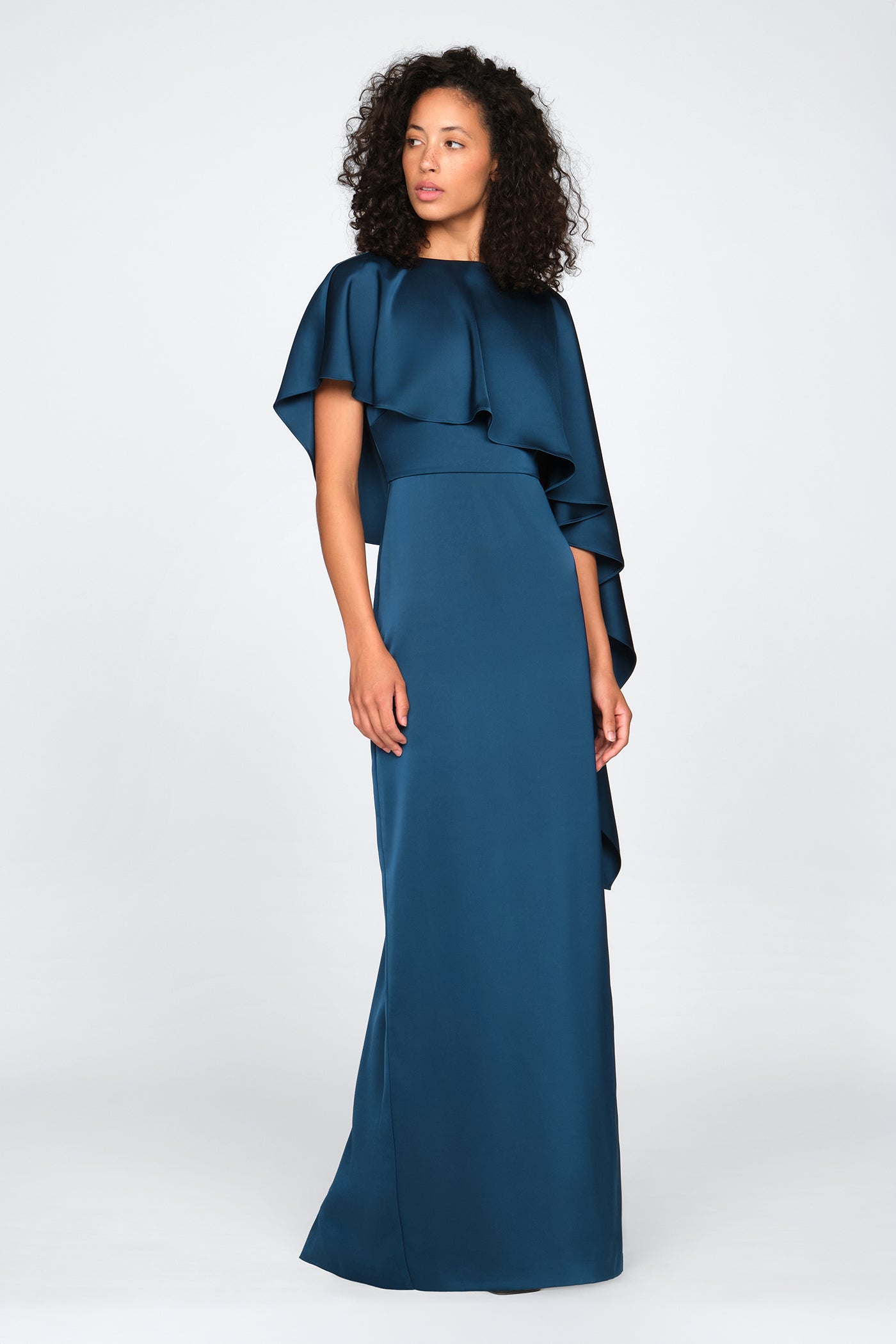 Karis Cape Column Gown