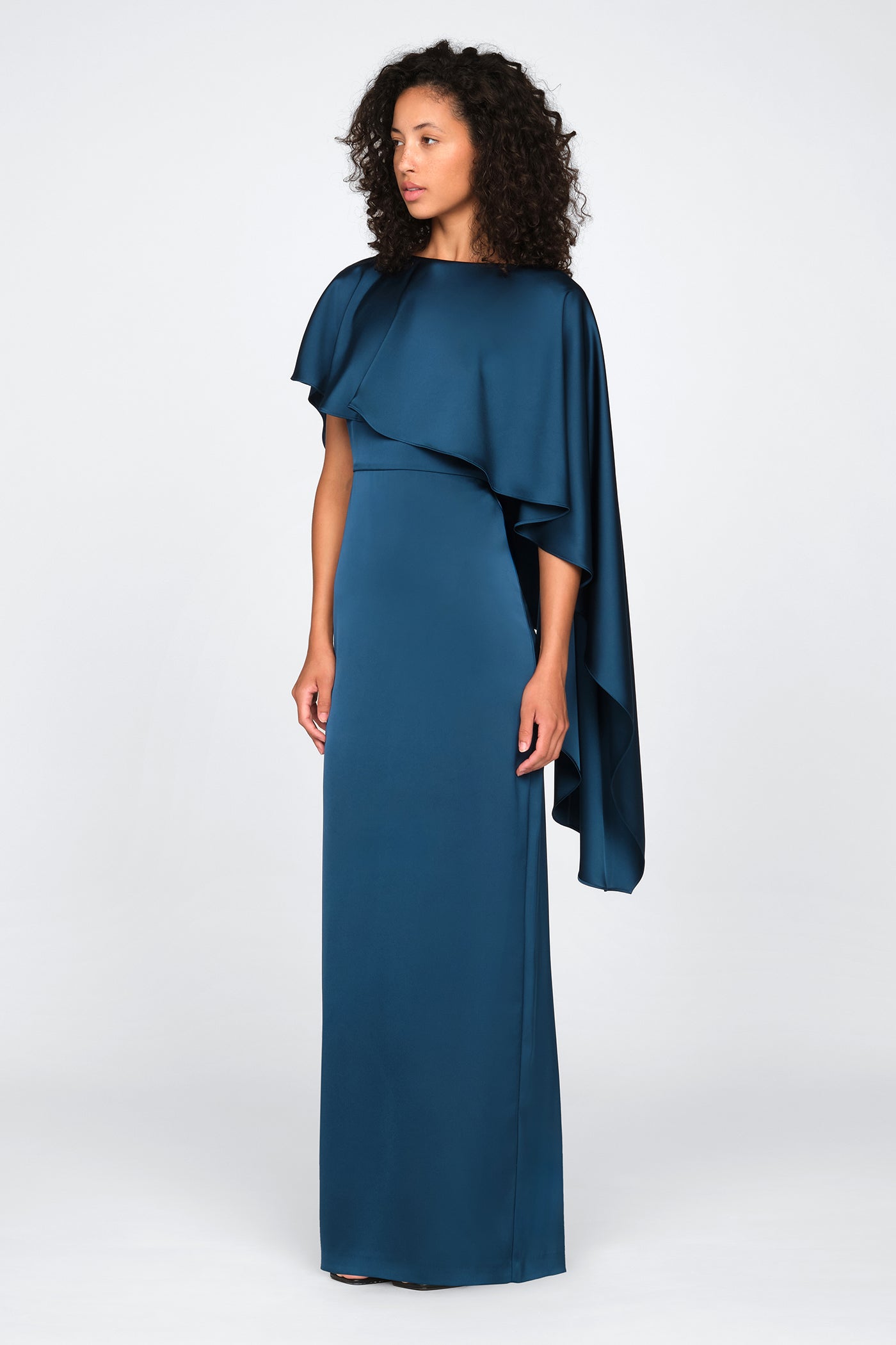 Karis Cape Column Gown