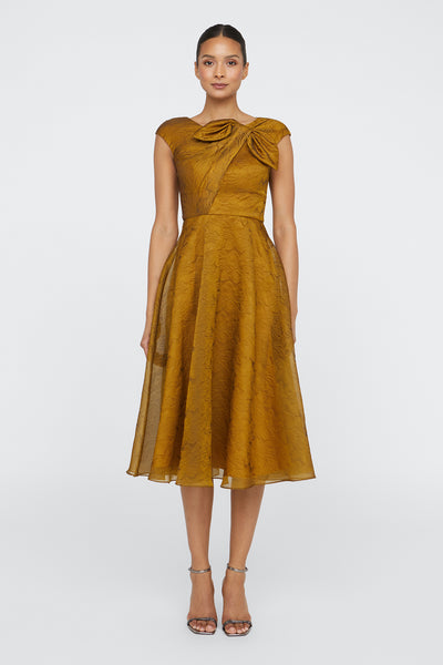 gold rubi cowl neck cocktail dress Gold Rubi Cowl Neck Cocktail Dress