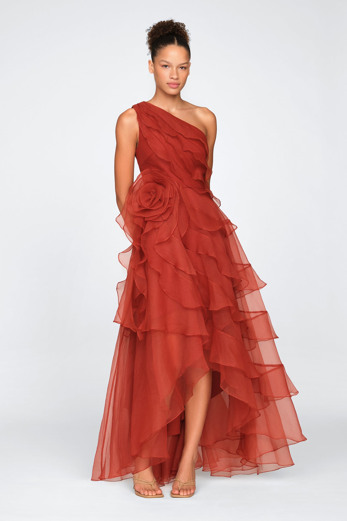 Daniella Tiered Ruffle Gown 16 / Copper Daniella Tiered Ruffle Gown 16 / Copper