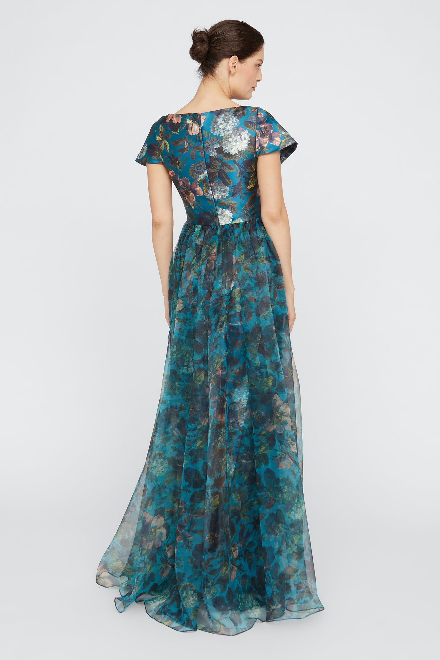 Azaria Draped V Neck Gown