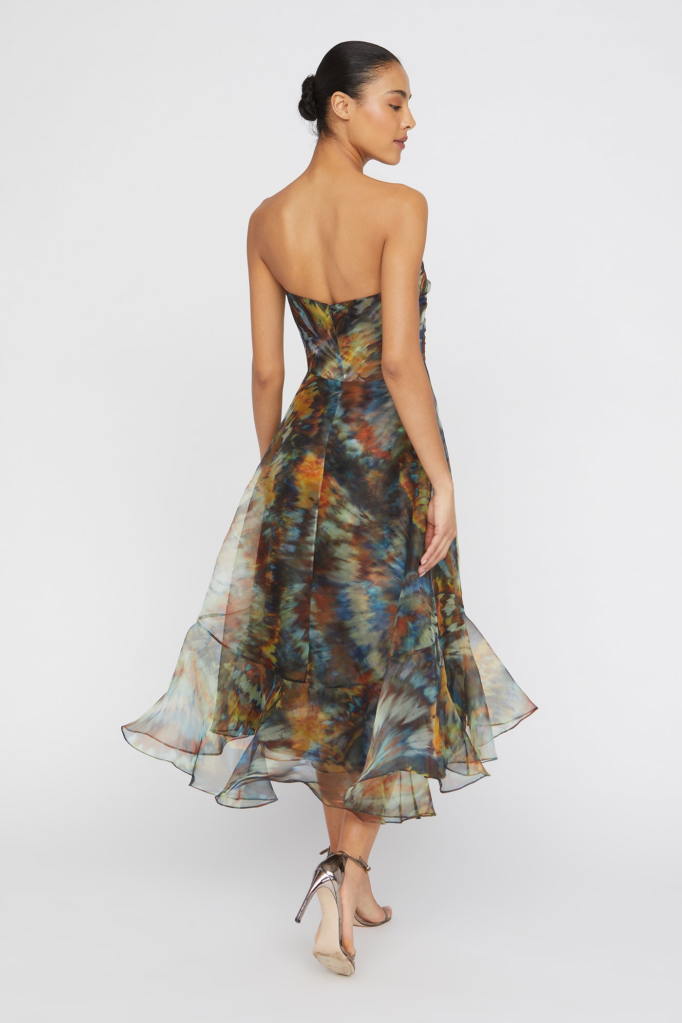 Evanthe Strapless Draped Dress – THEIA