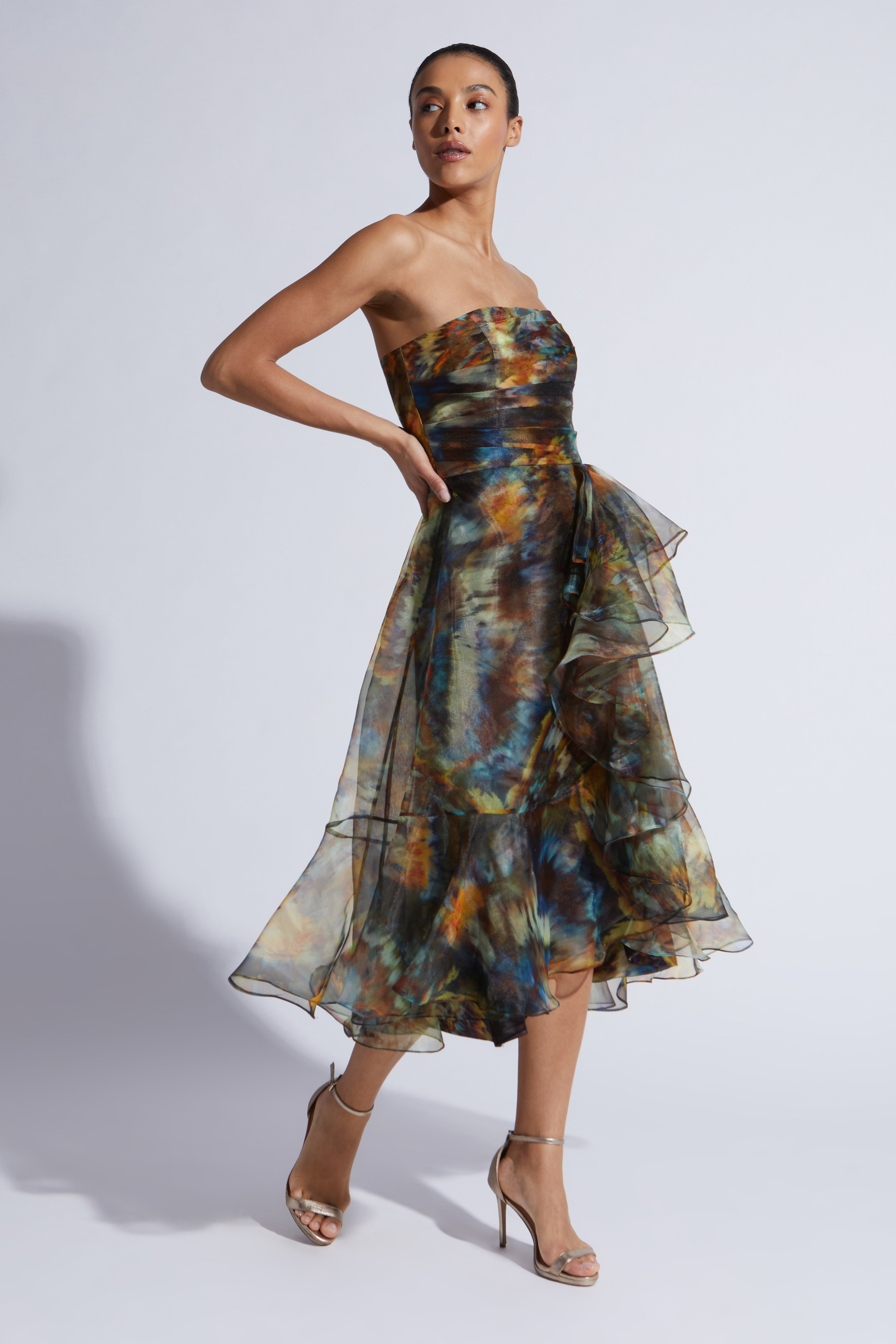 Evanthe Strapless Draped Dress