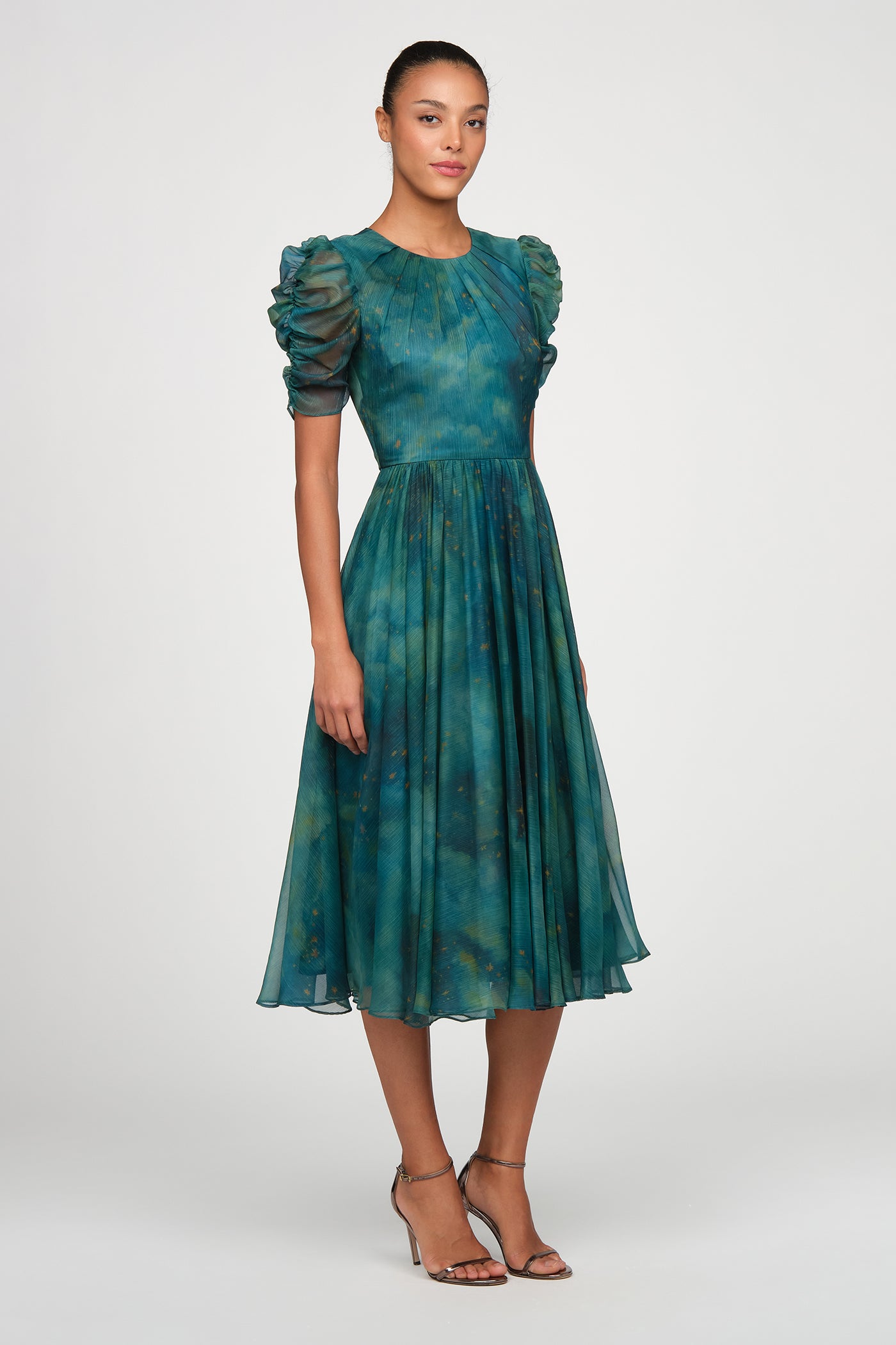 Carmen Short Sleeve Midi Dress