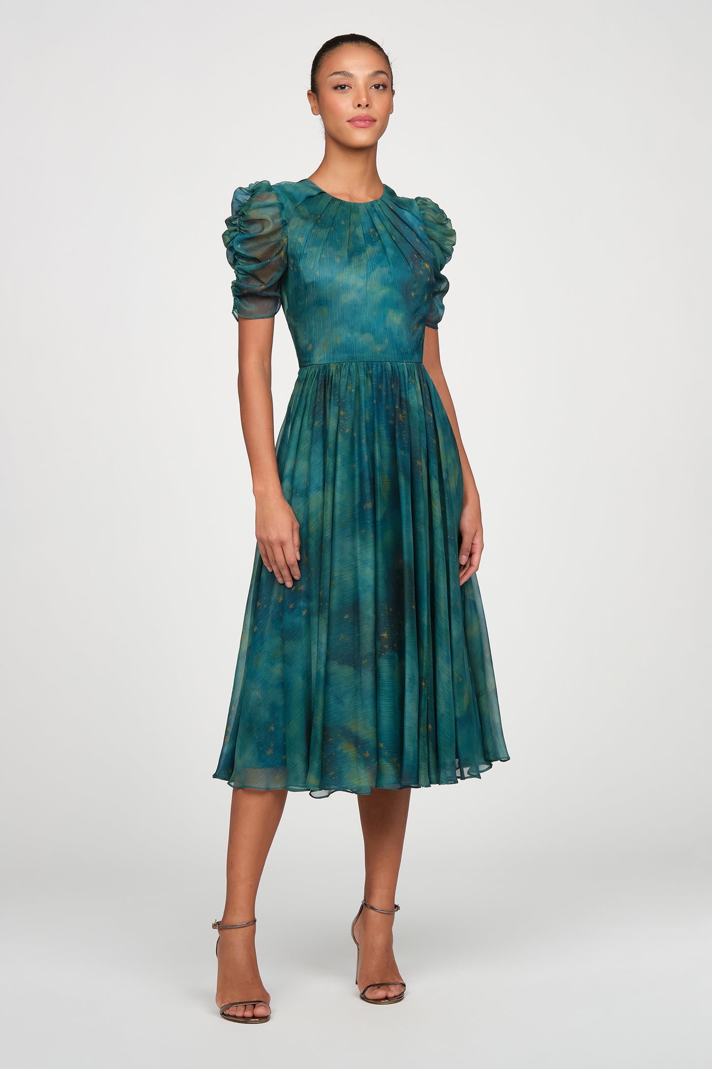 Carmen Short Sleeve Midi Dress