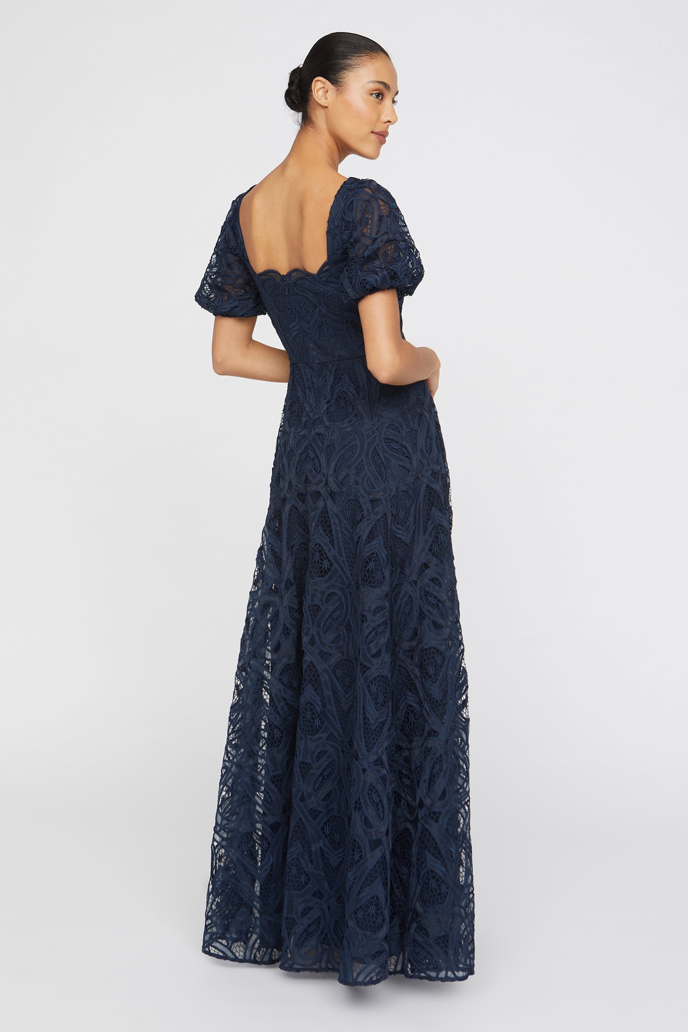 Dominique Puff Sleeves Gown – THEIA