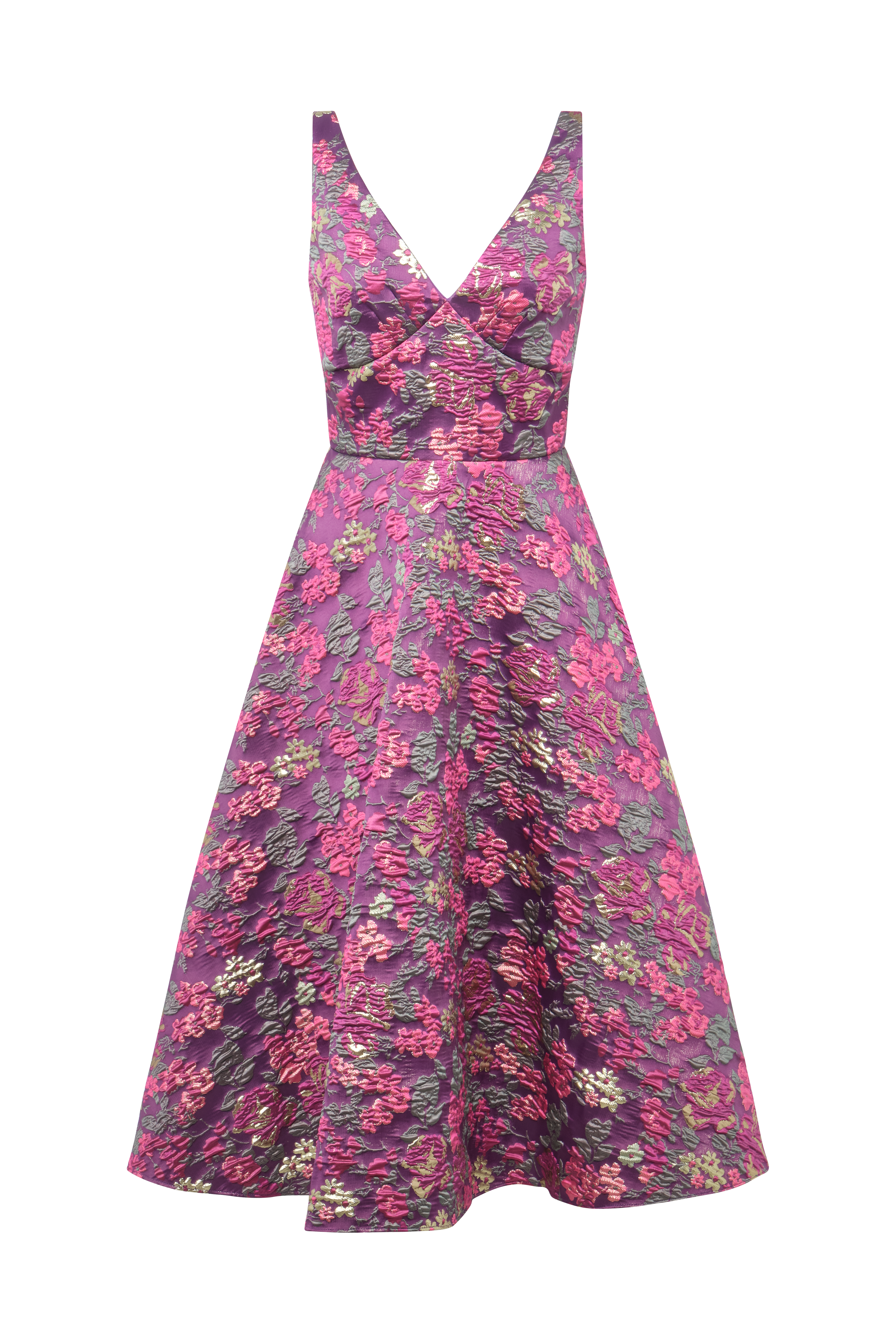 Pia Jacquard Tea Length Dress