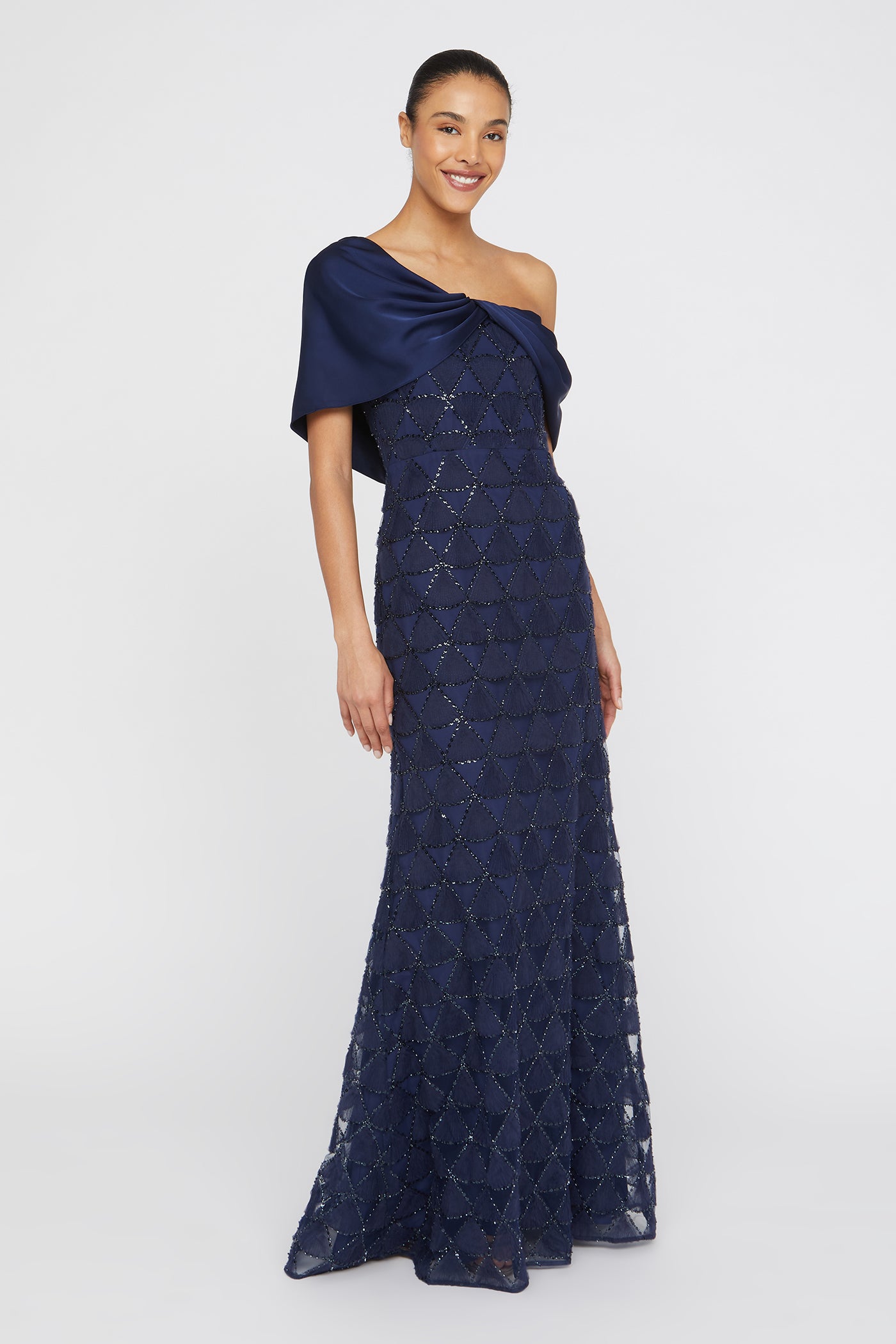 Anabella Textured Tulle Gown