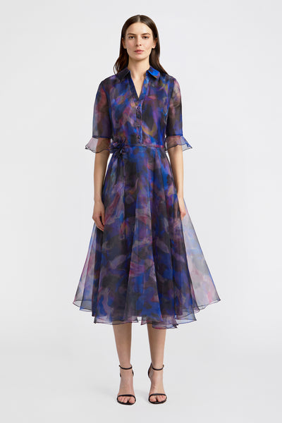 Naomiungrid シアーレイヤードTee、フラワーガウン Never A Wallflower | Cynthia Top Squares Cotton/Silk