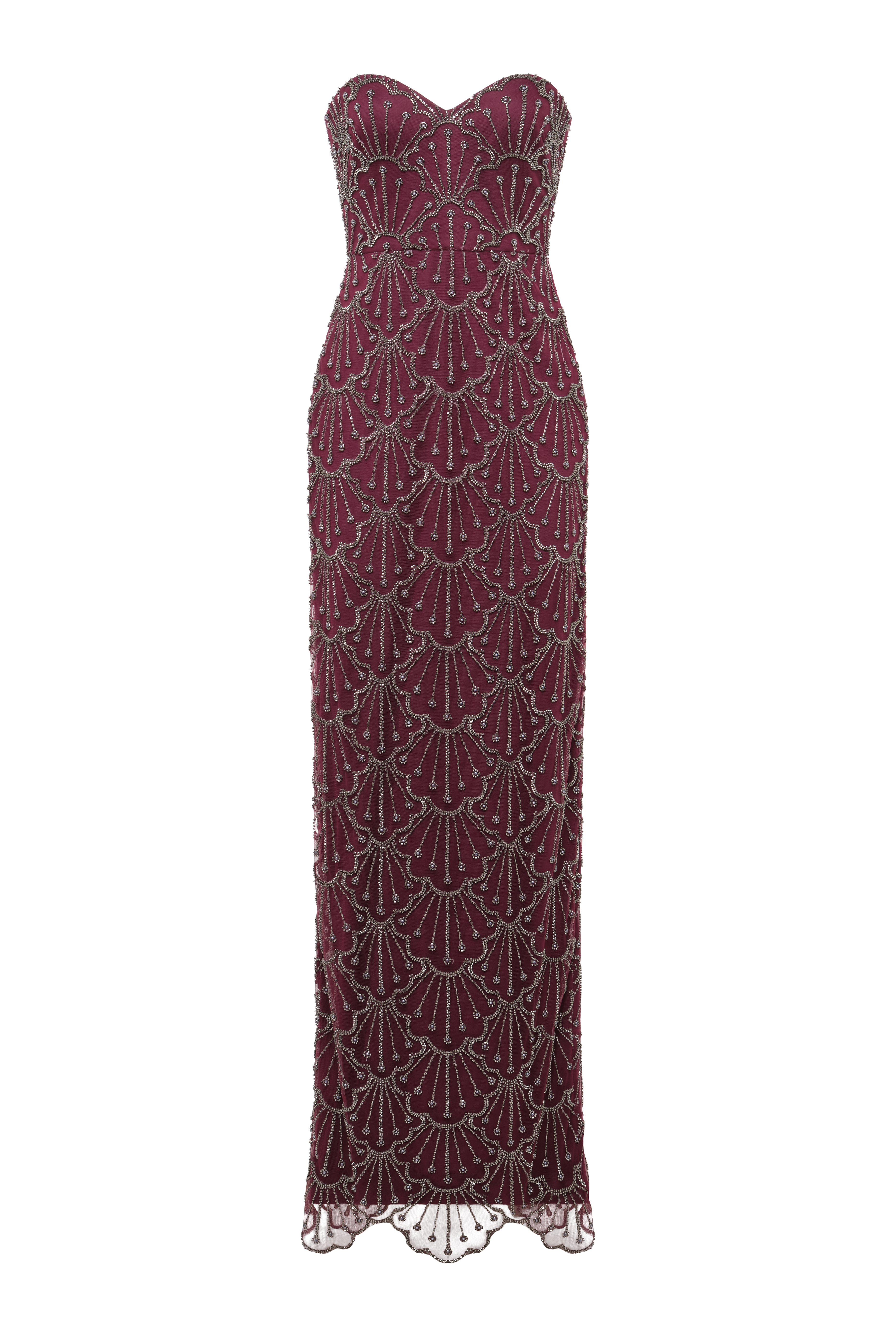 Tessa Strapless Beaded Gown