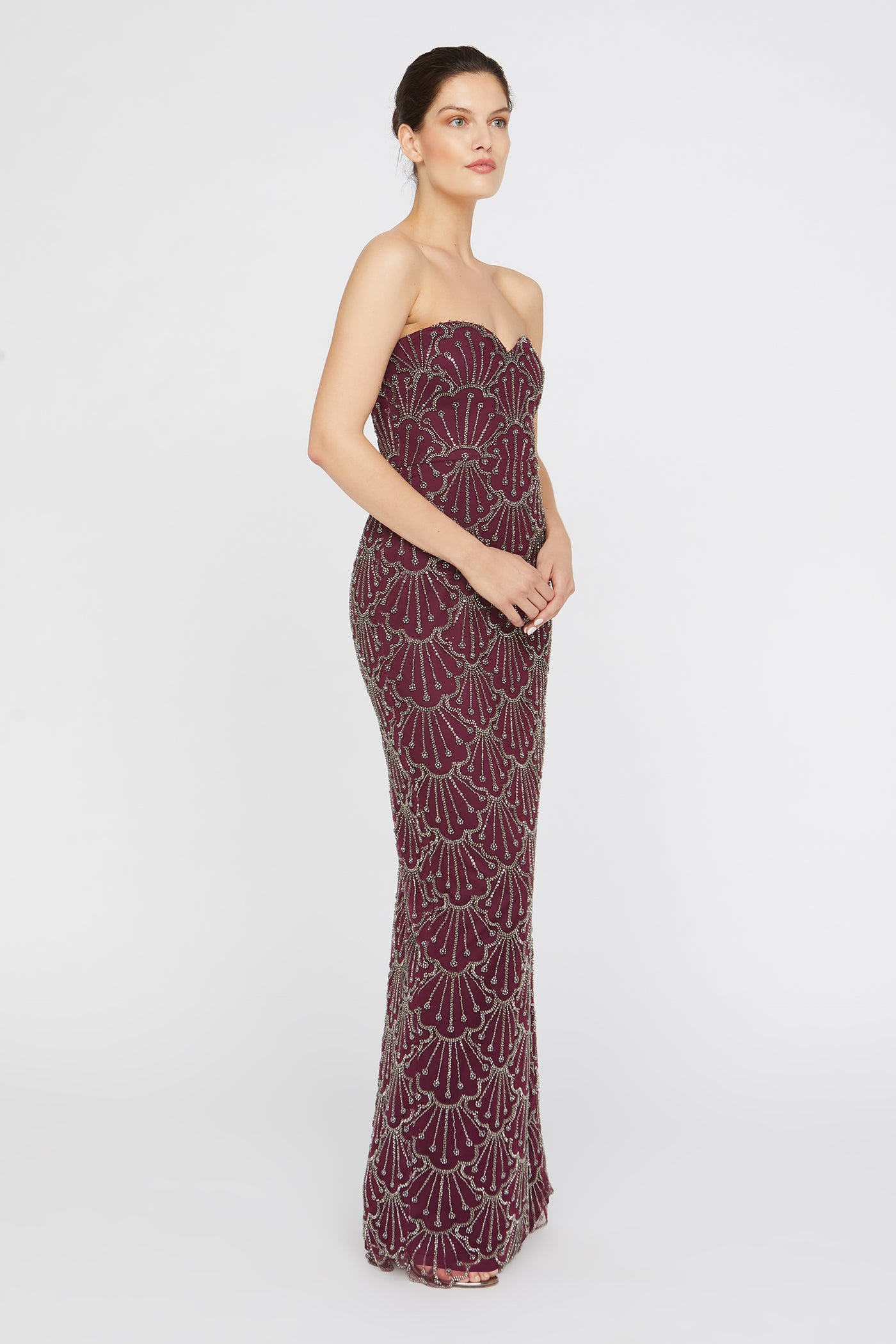 Tessa Strapless Beaded Gown
