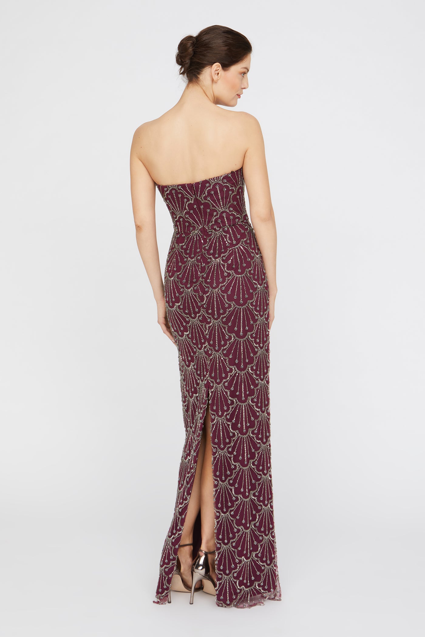 Tessa Strapless Beaded Gown