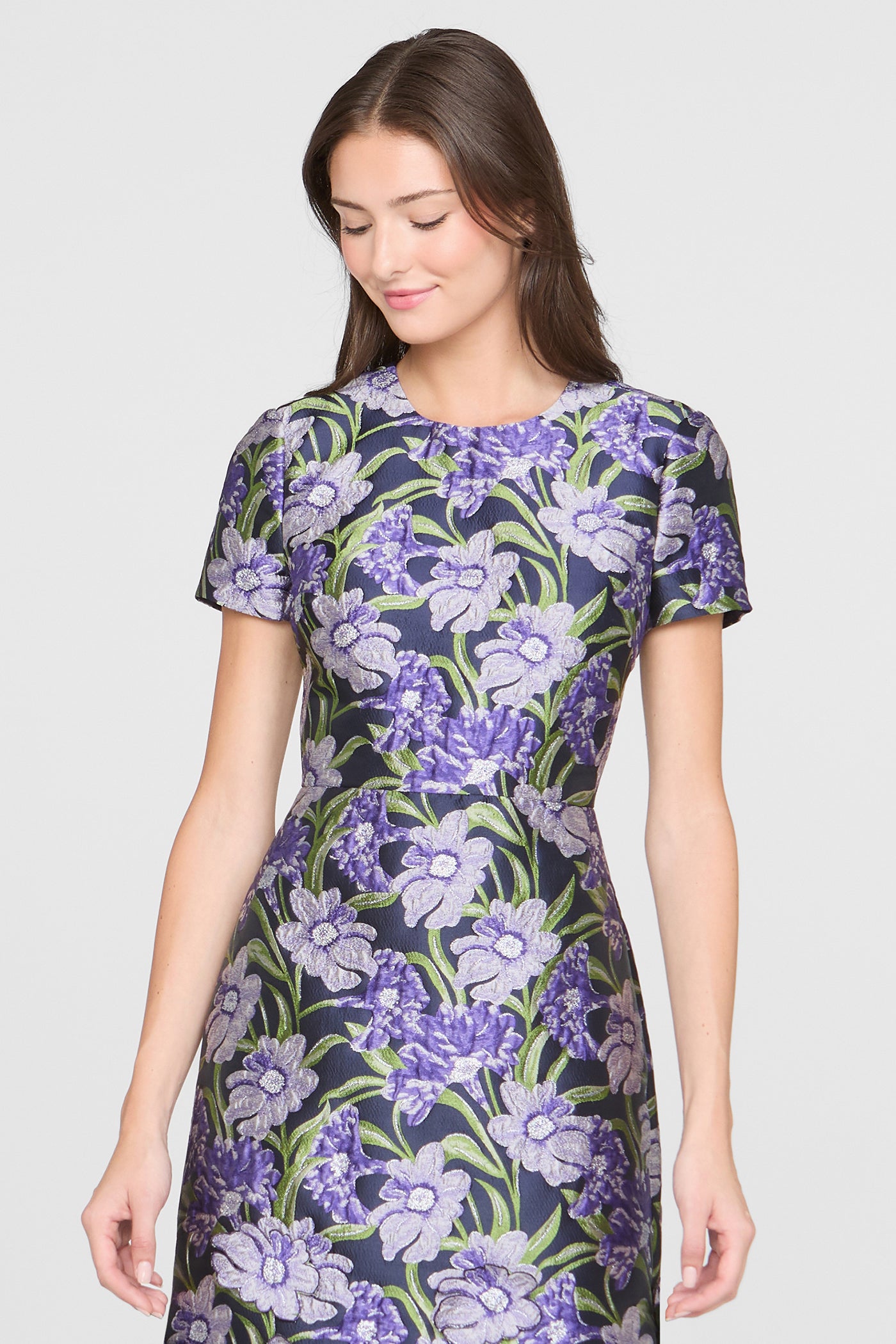 Serenza Jacquard Dress – THEIA
