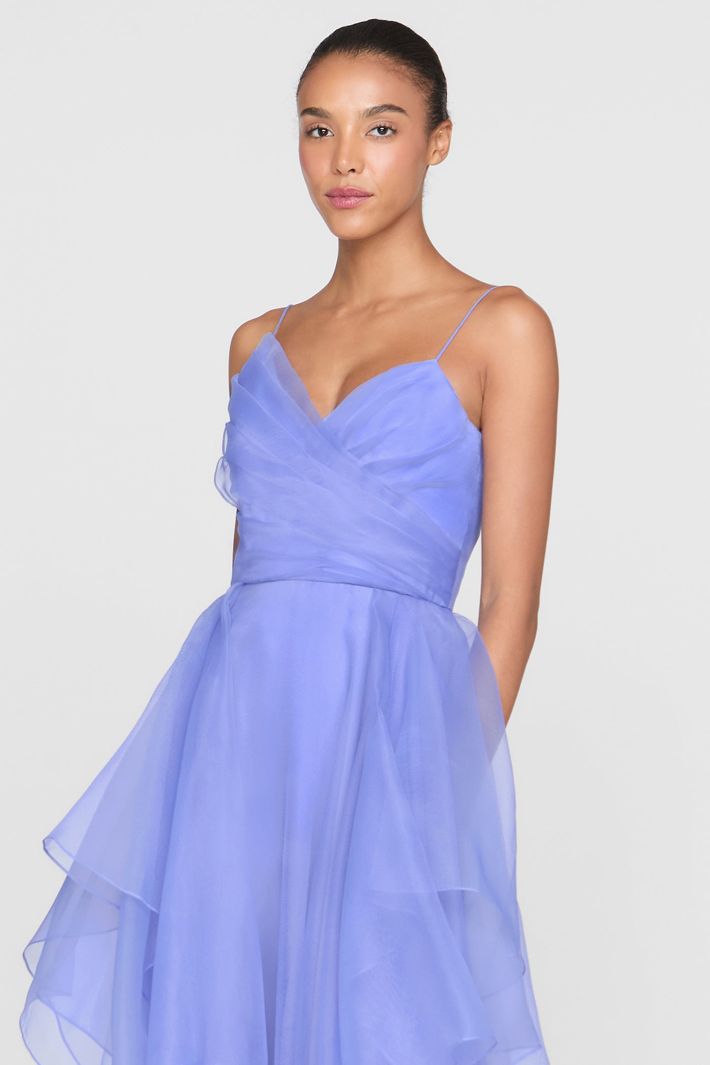 Adessia Strapless Tiered Gown 0 / Deep Periwinkle