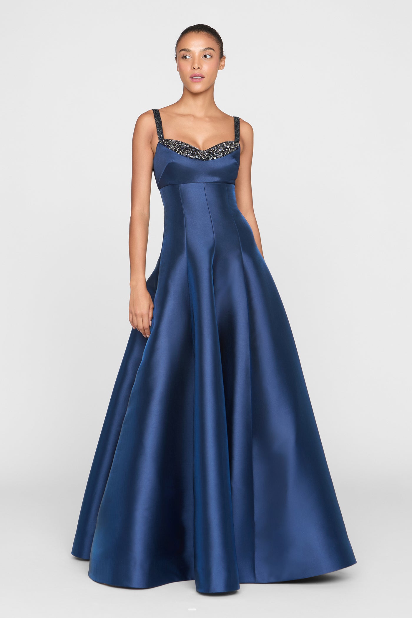 Alba Peek A Boo A Line Gown 6 / Nautical Navy Alba Peek A Boo A Line Gown 6 / Nautical Navy