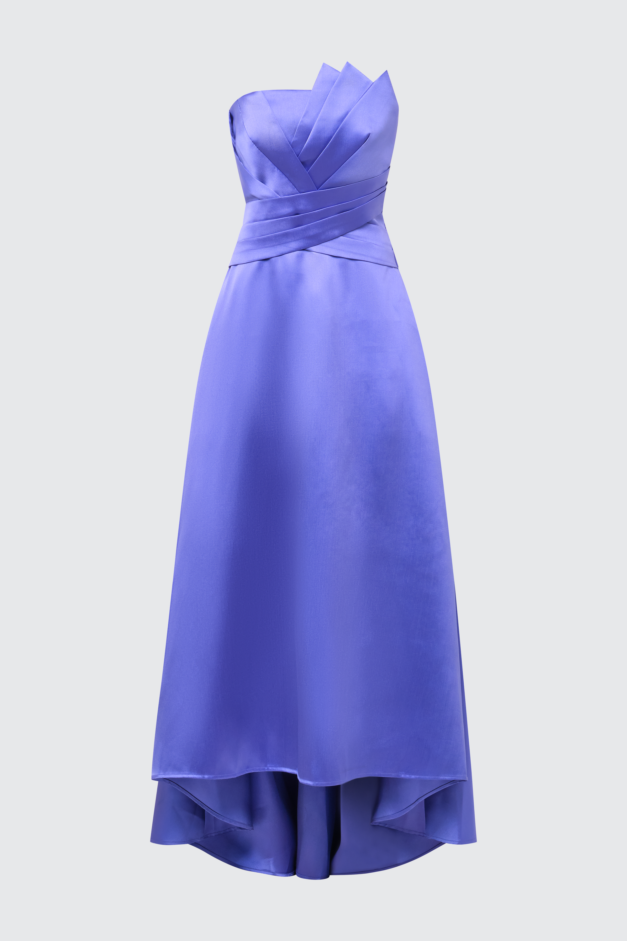 purple high low dress Coco High Low Mikado Gown 10 / Iris Bloom
