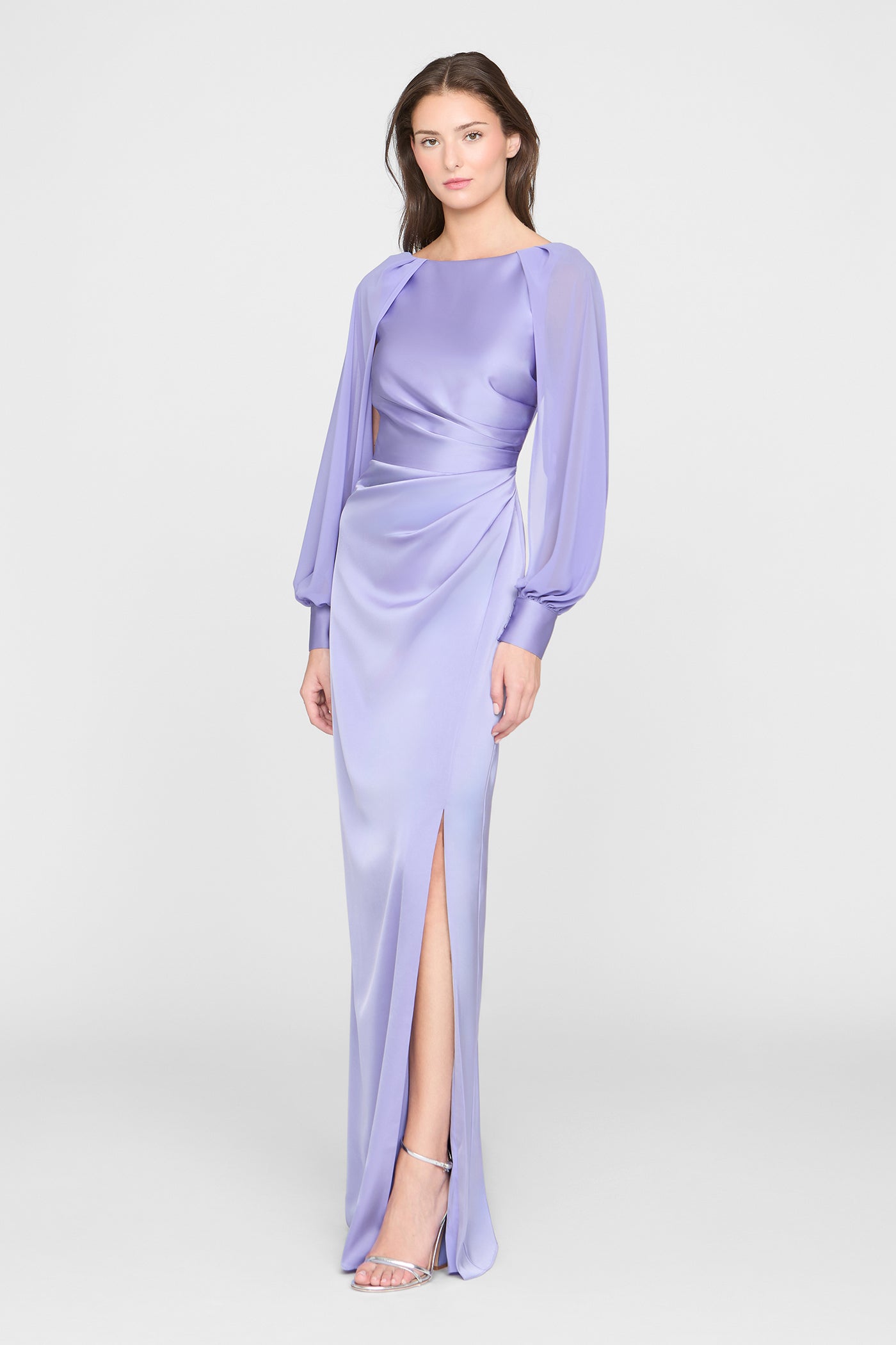 Penelope Satin Column Dress 6 / Deep Periwinkle