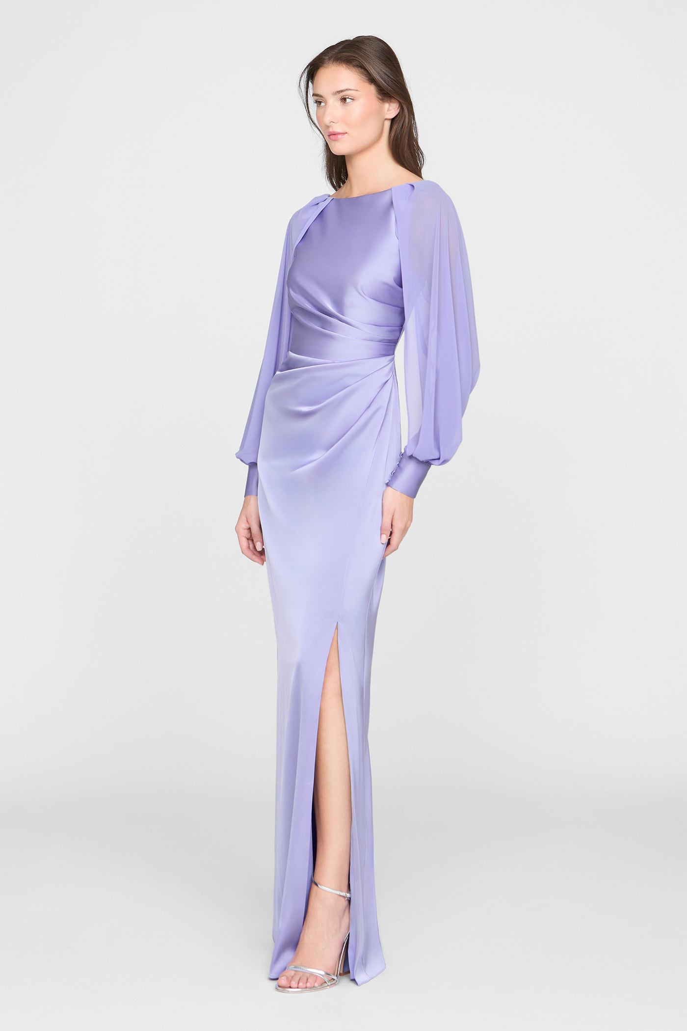 Penelope Satin Column Dress 6 / Deep Periwinkle