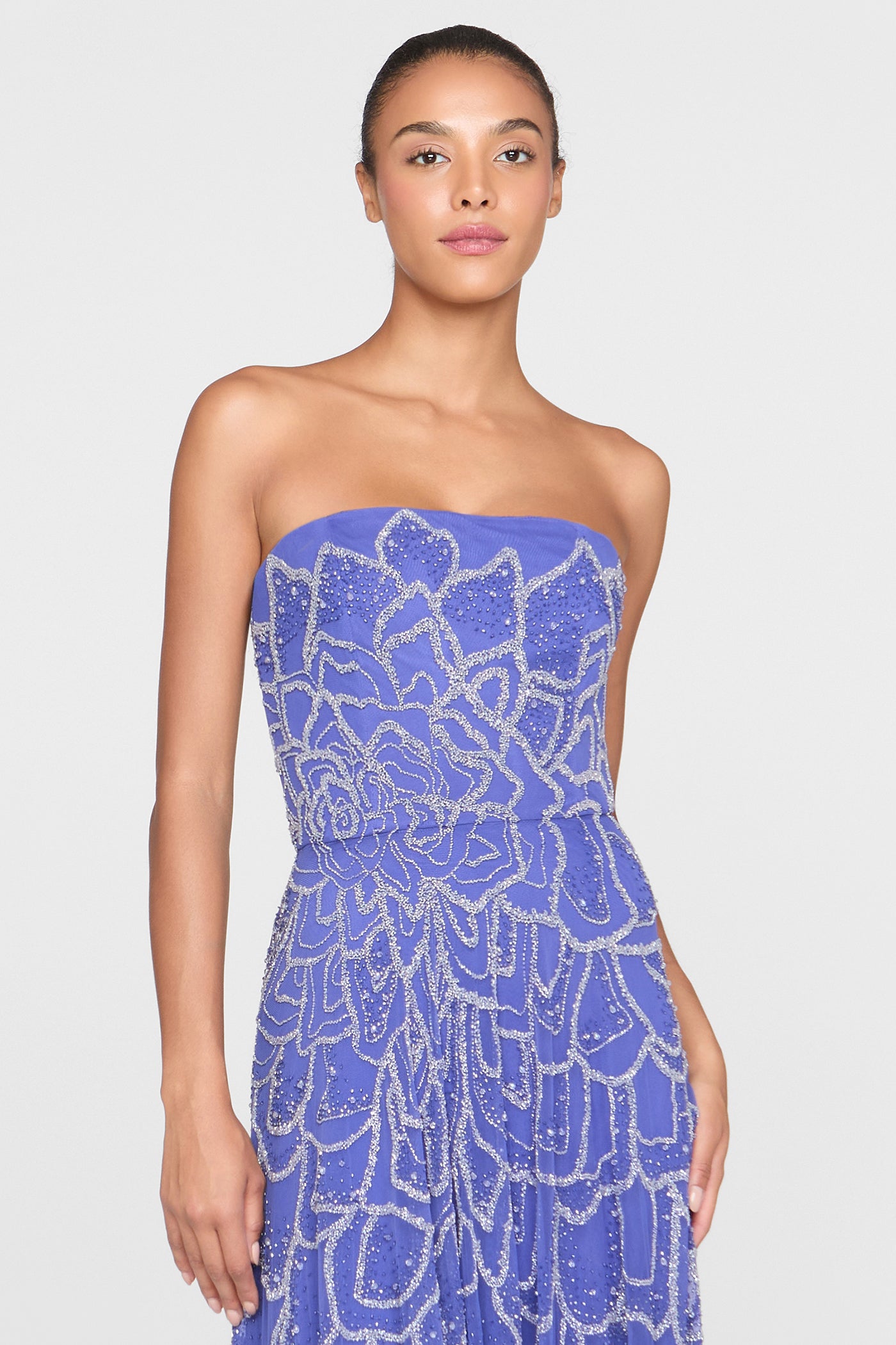 Ramona Ombre Beaded Gown 8 / Iris Bloom
