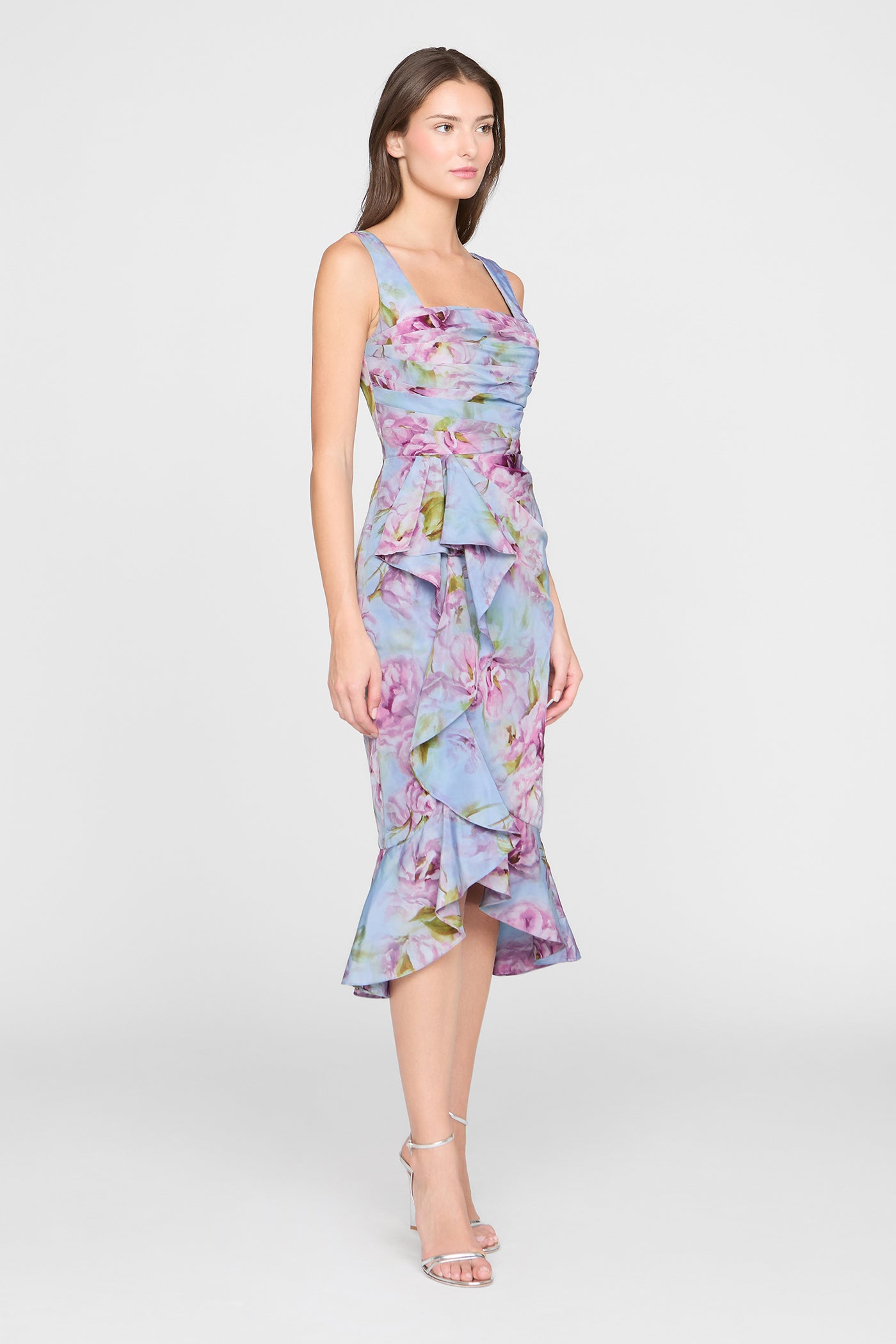 Livia Printed Taffeta Dress