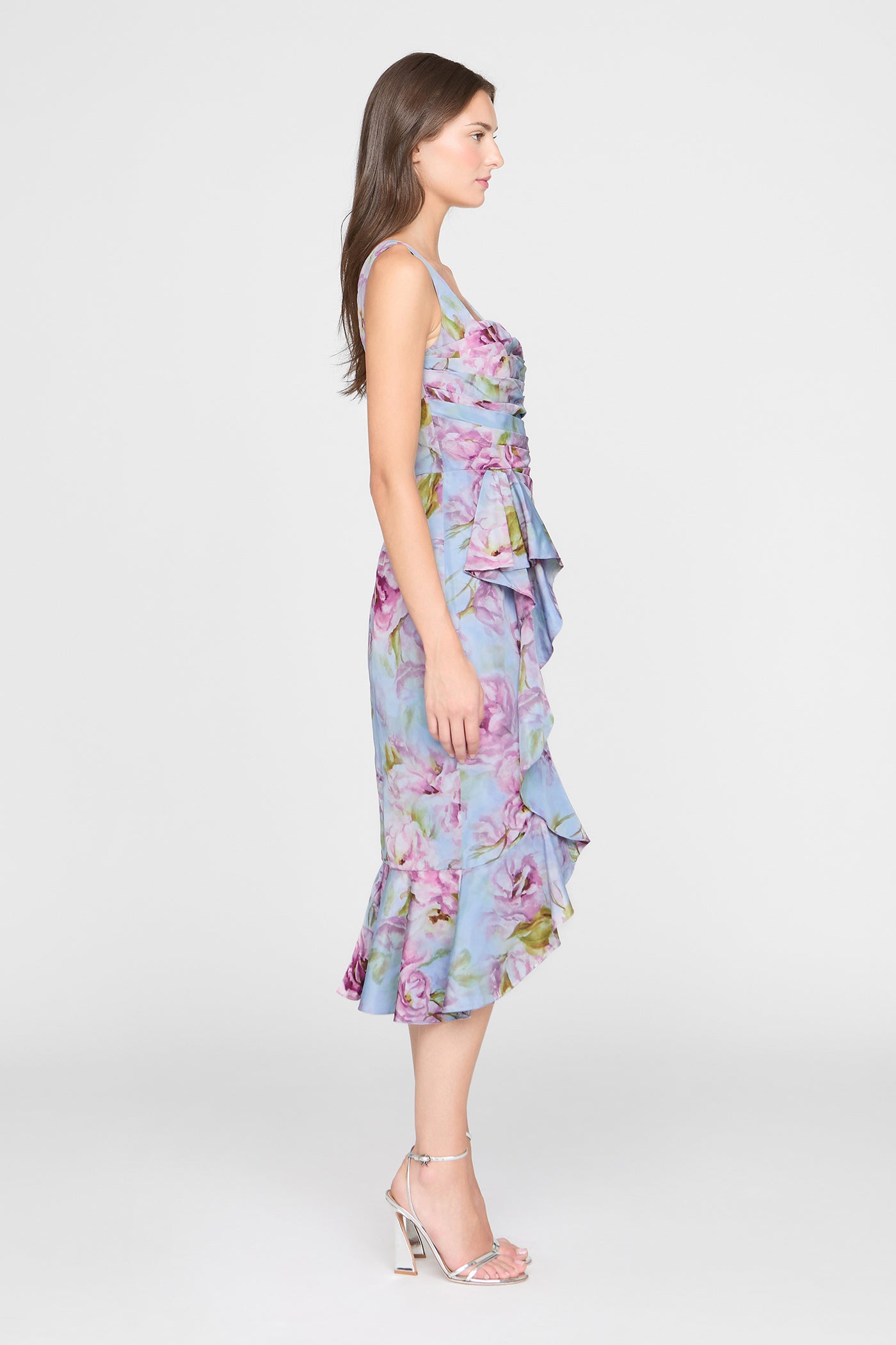 Livia Printed Taffeta Dress