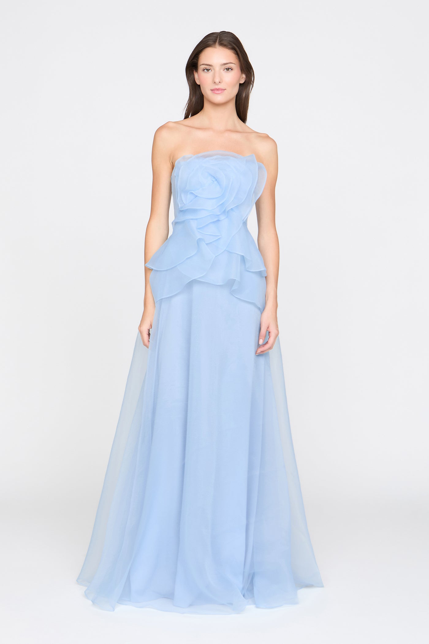 Gilda Draped Rose Gown THEIA Gilda Draped Rose Gown THEIA