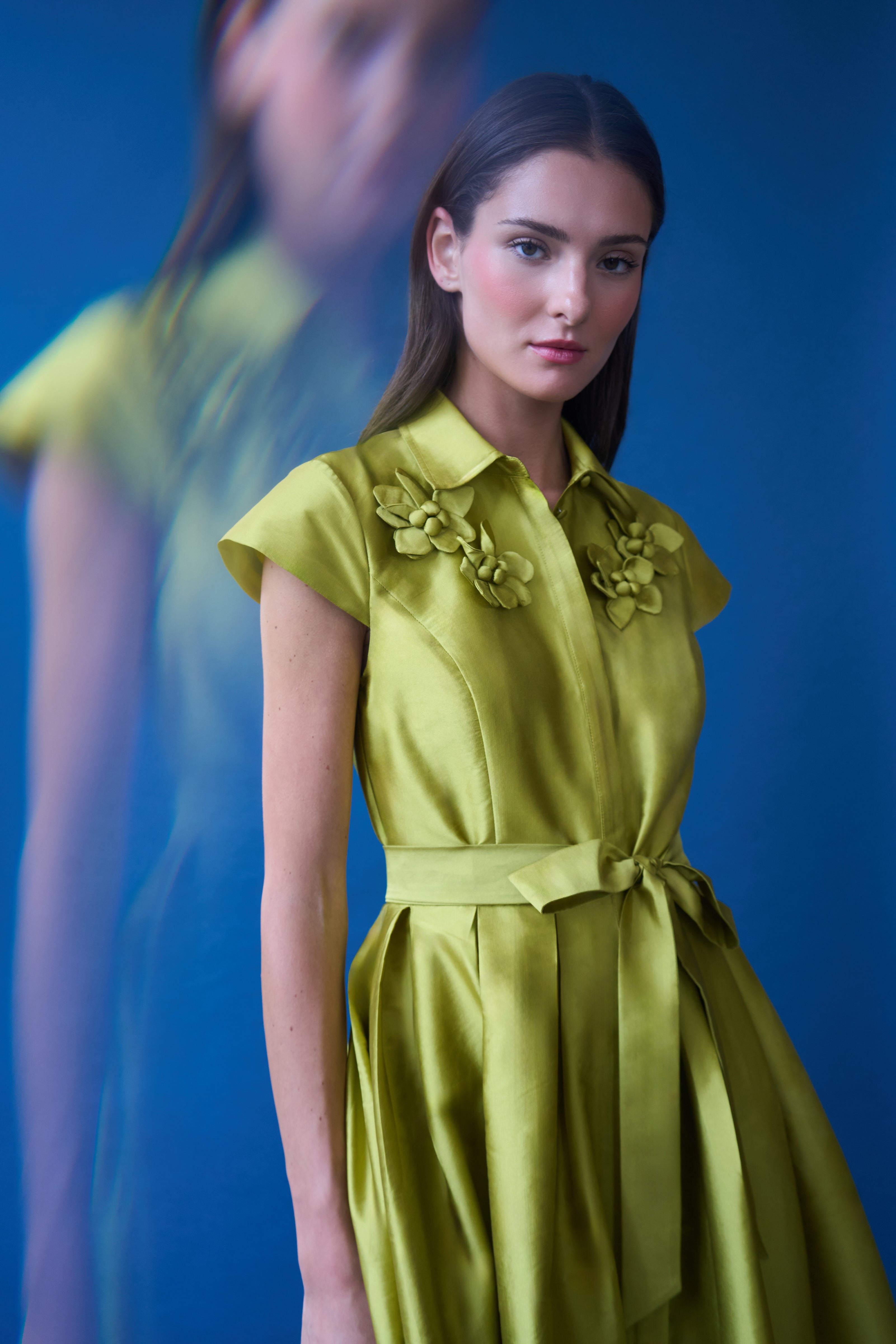 Vada Taffeta Shirt Dress – THEIA
