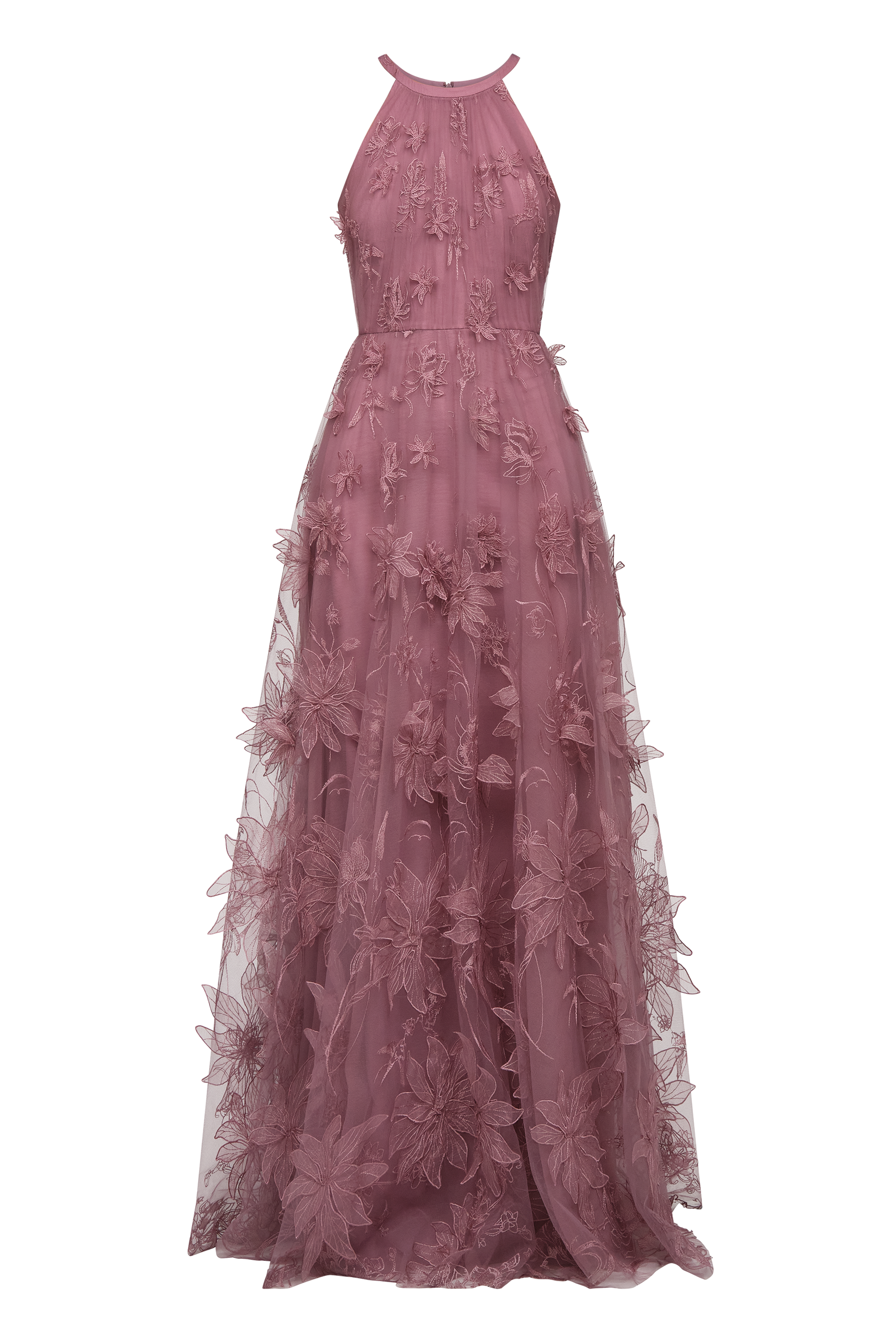 Lux Floral Embroidered Gown