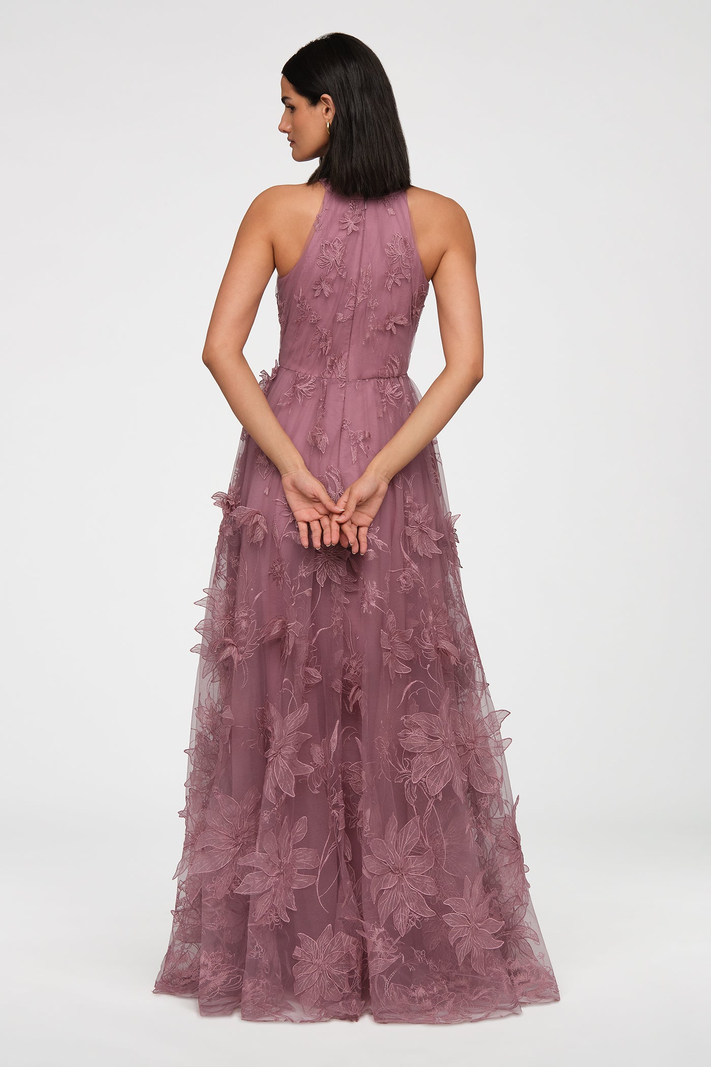Lux Floral Embroidered Gown