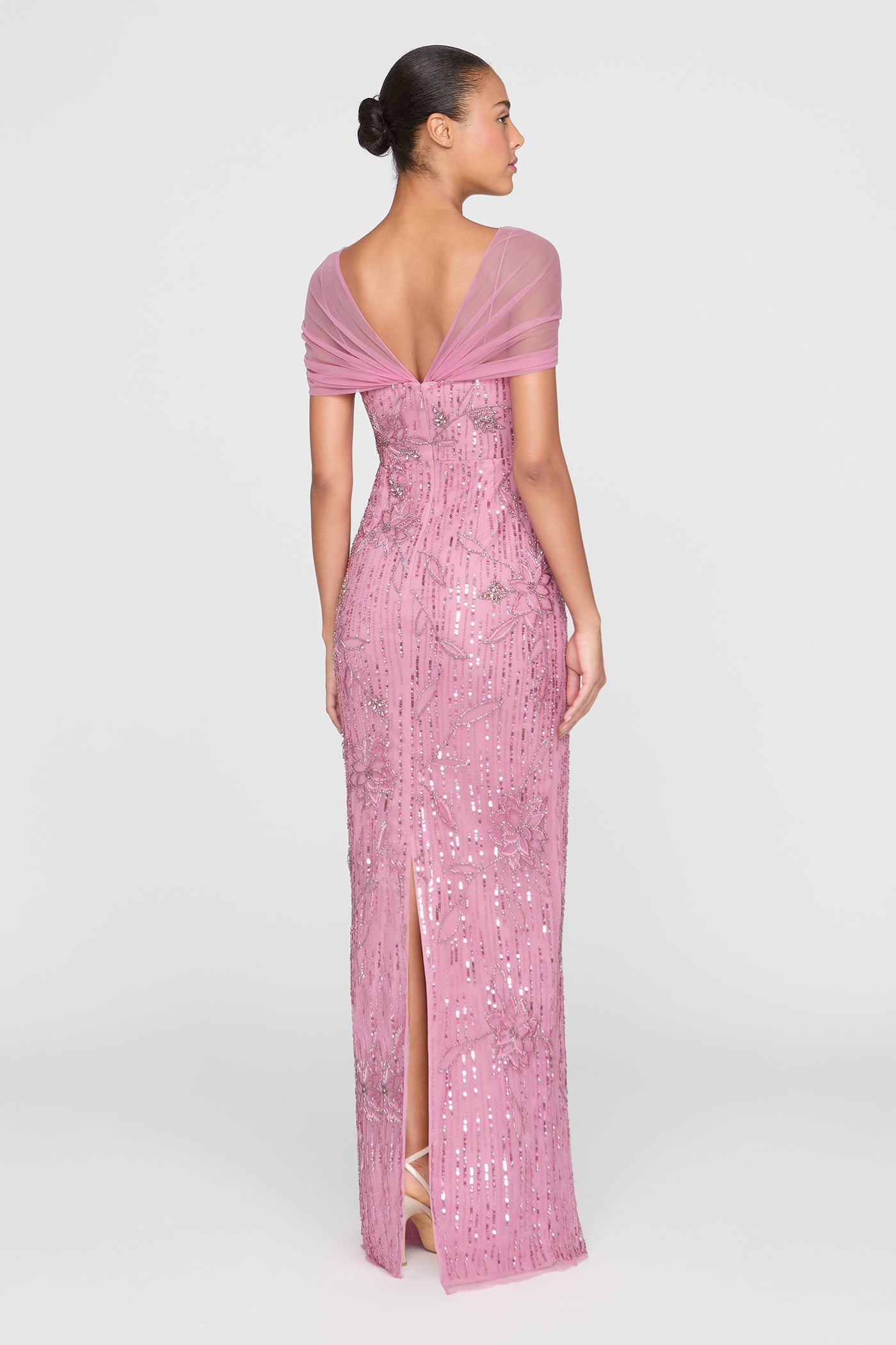Clover Shawl Draped Gown – THEIA