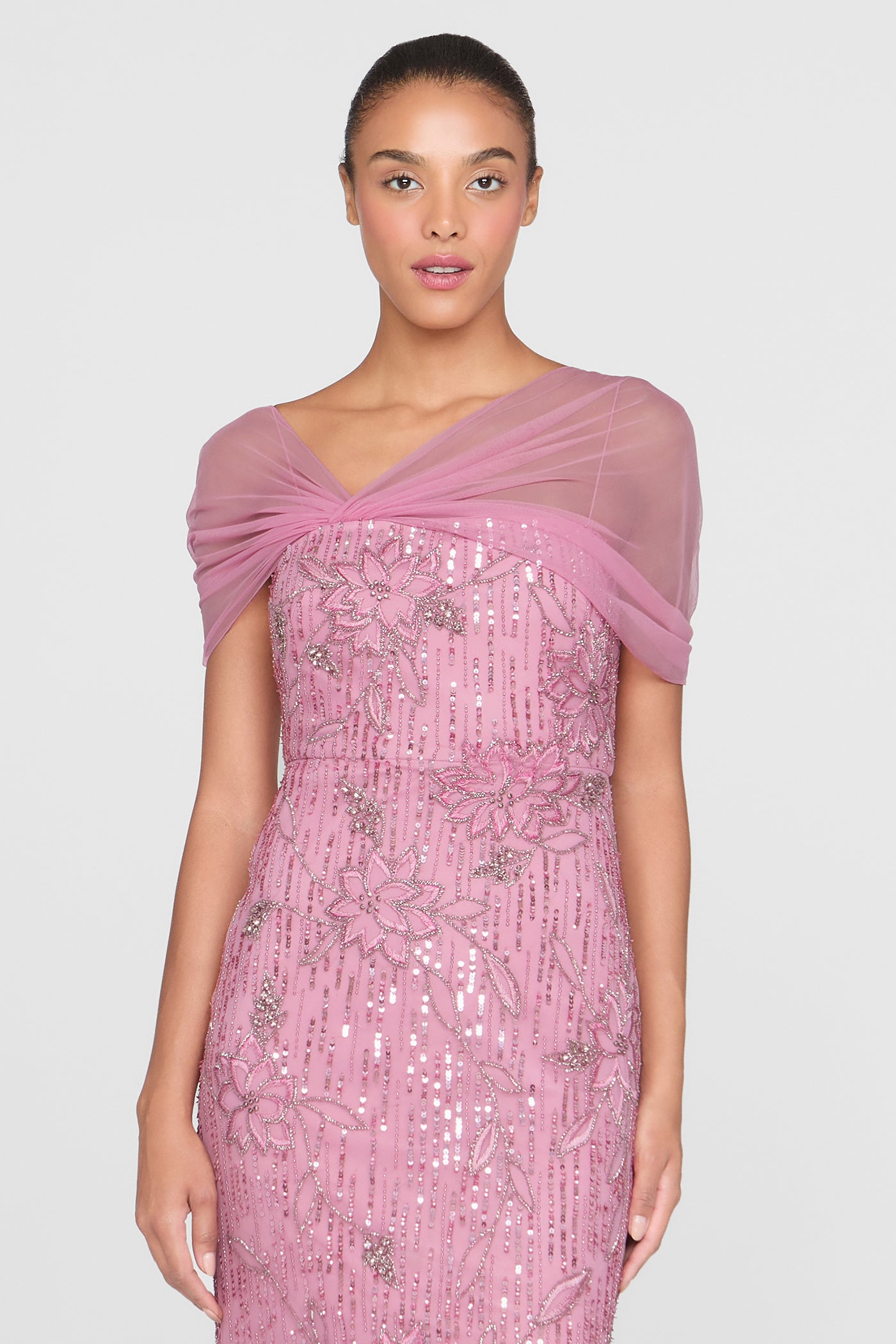 Clover Shawl Draped Gown