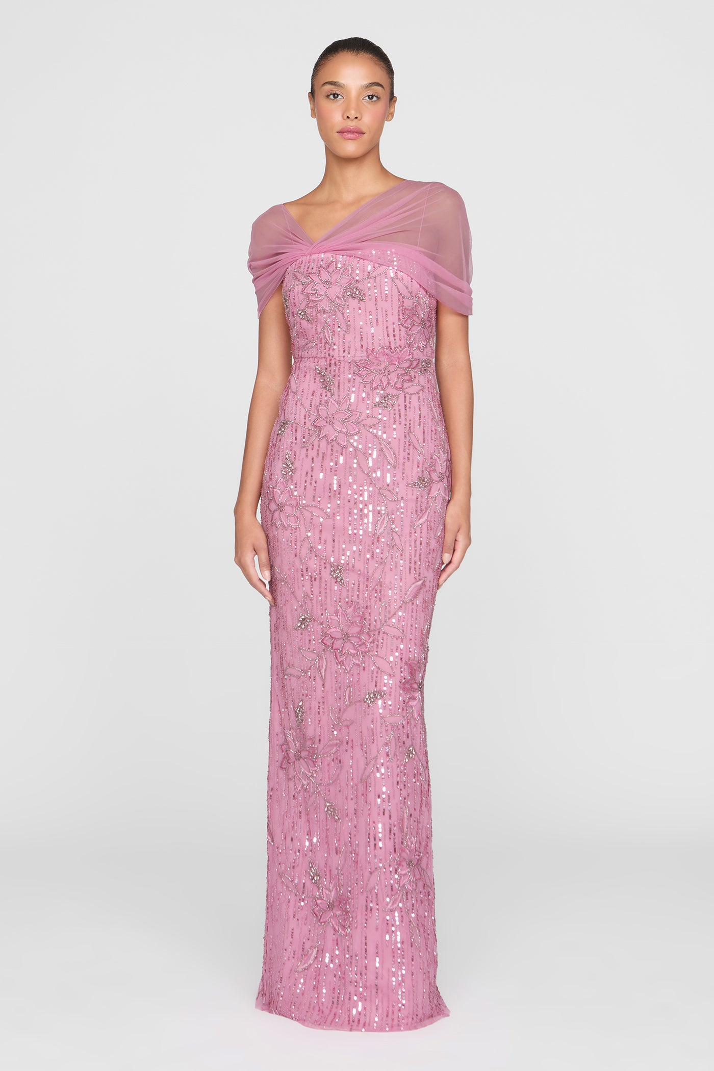 Clover Shawl Draped Gown