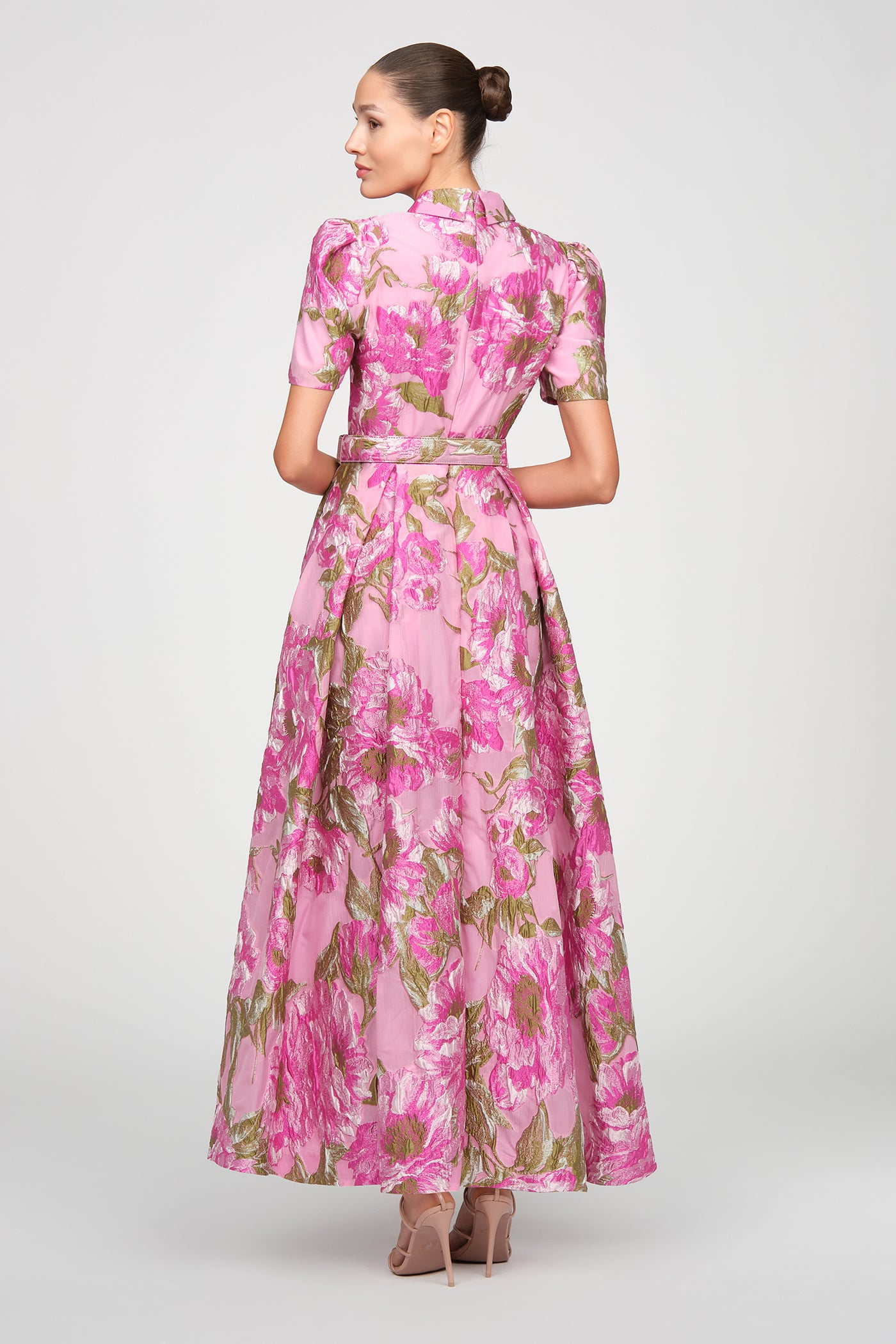 Abba Jacquard Dress 6 / Opera Mauve / Meadow Green Abba Jacquard Dress 6 / Opera Mauve / Meadow Green