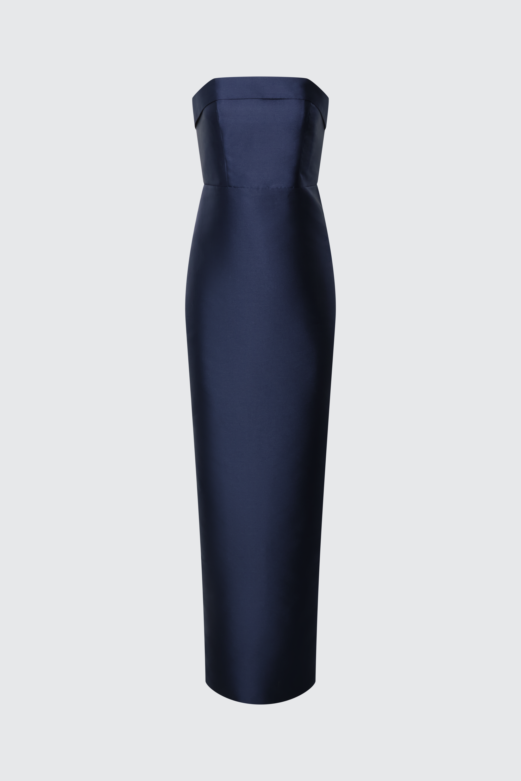Theia Women's Gaia Strapless Column Mikado Gown - Blue - Gowns Theia Women's Gaia Strapless Column Mikado Gown - Blue - Gowns