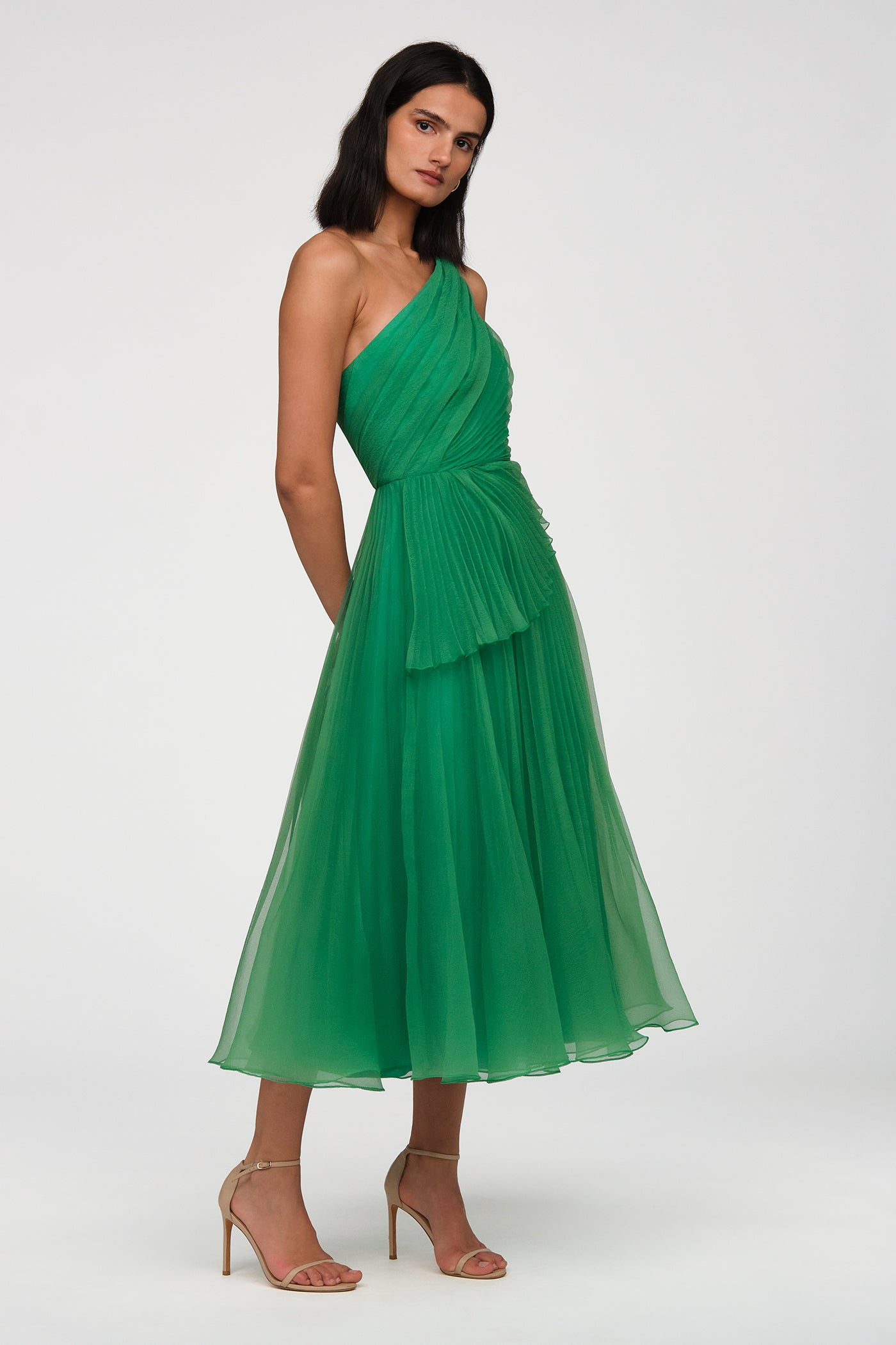 Cece Pleated Organza Dress 6 / Seafoam Drift