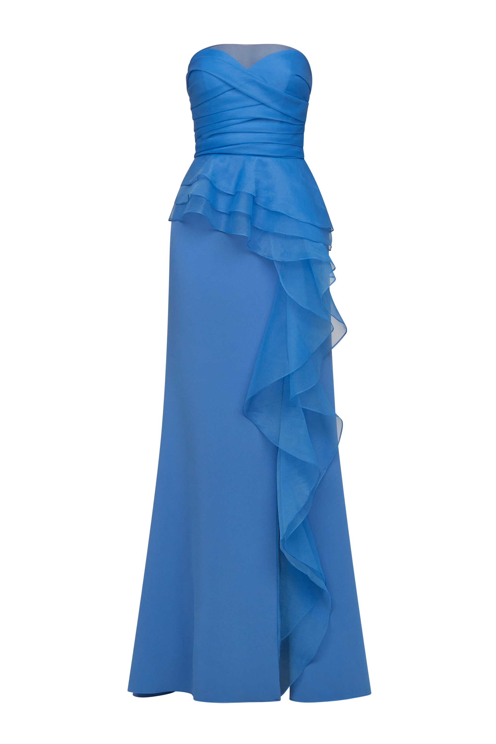 Morgan Crepe And Organza Gown