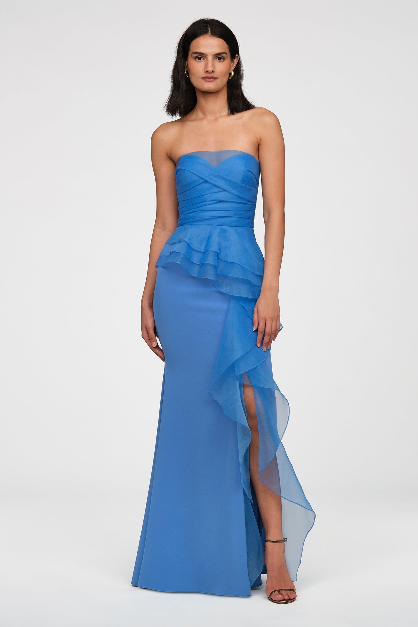 Morgan Crepe And Organza Gown