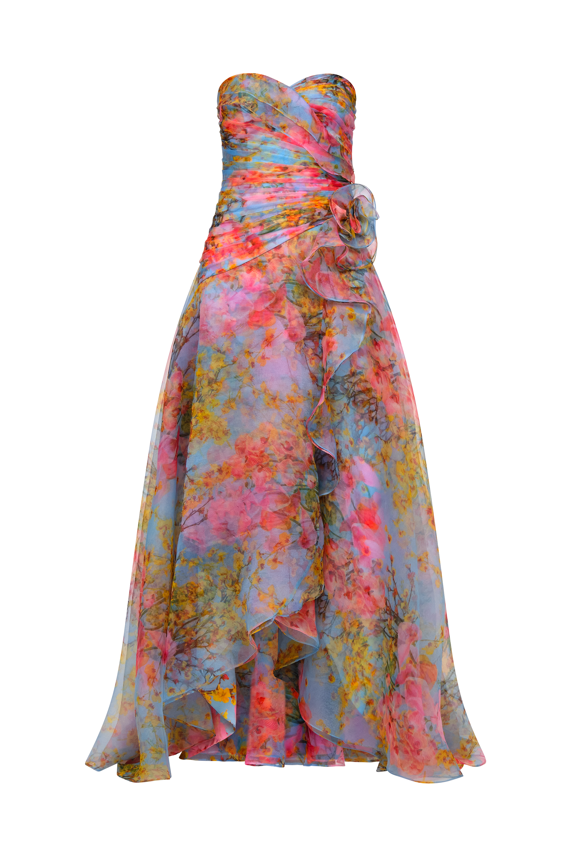hi low dresses Eloise High Gown 10 / Whisper Blue Zen in Bloom __tab1:shipping-details-body champagne tulle Champagne Mermaid Half Sleeves Color:Terracota