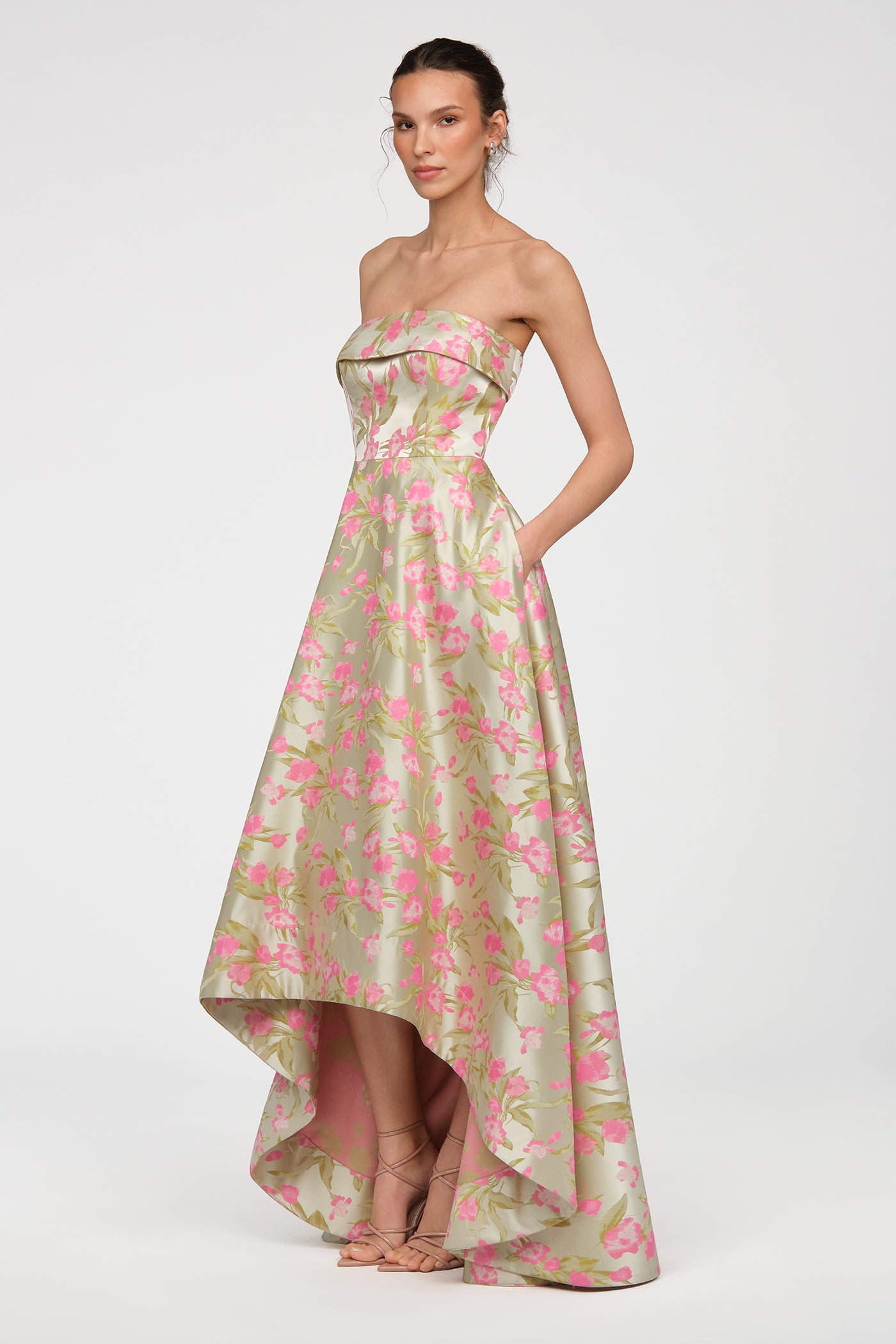 Sylvana Jacquard High Low Gown