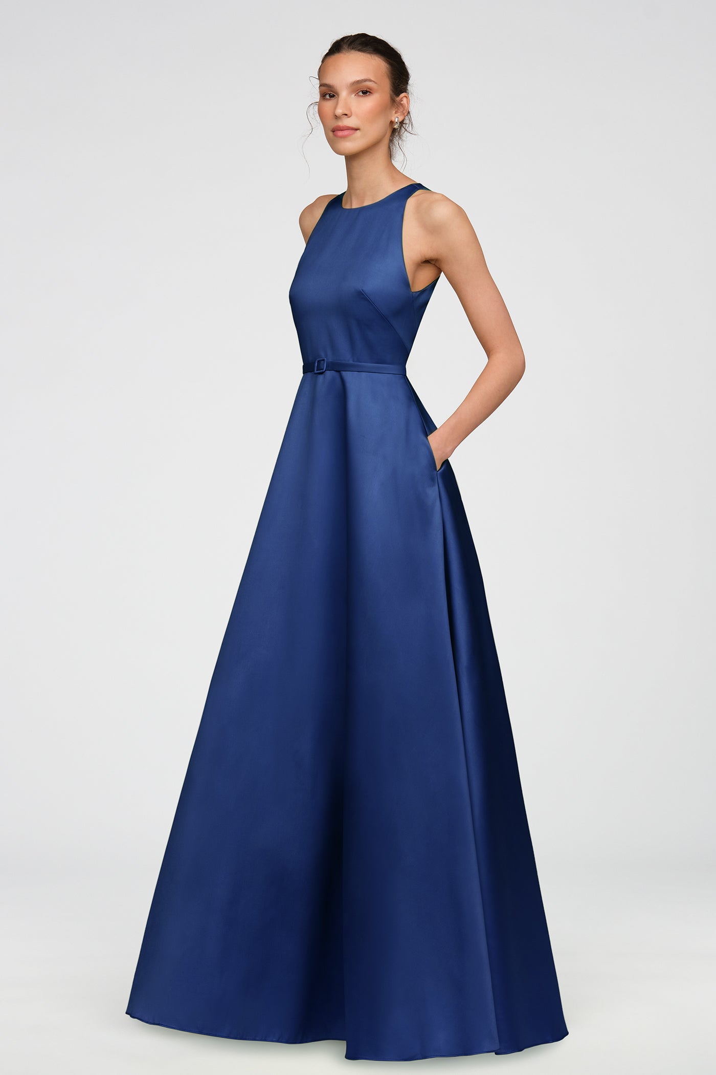 Minta Mikado Halter Gown
