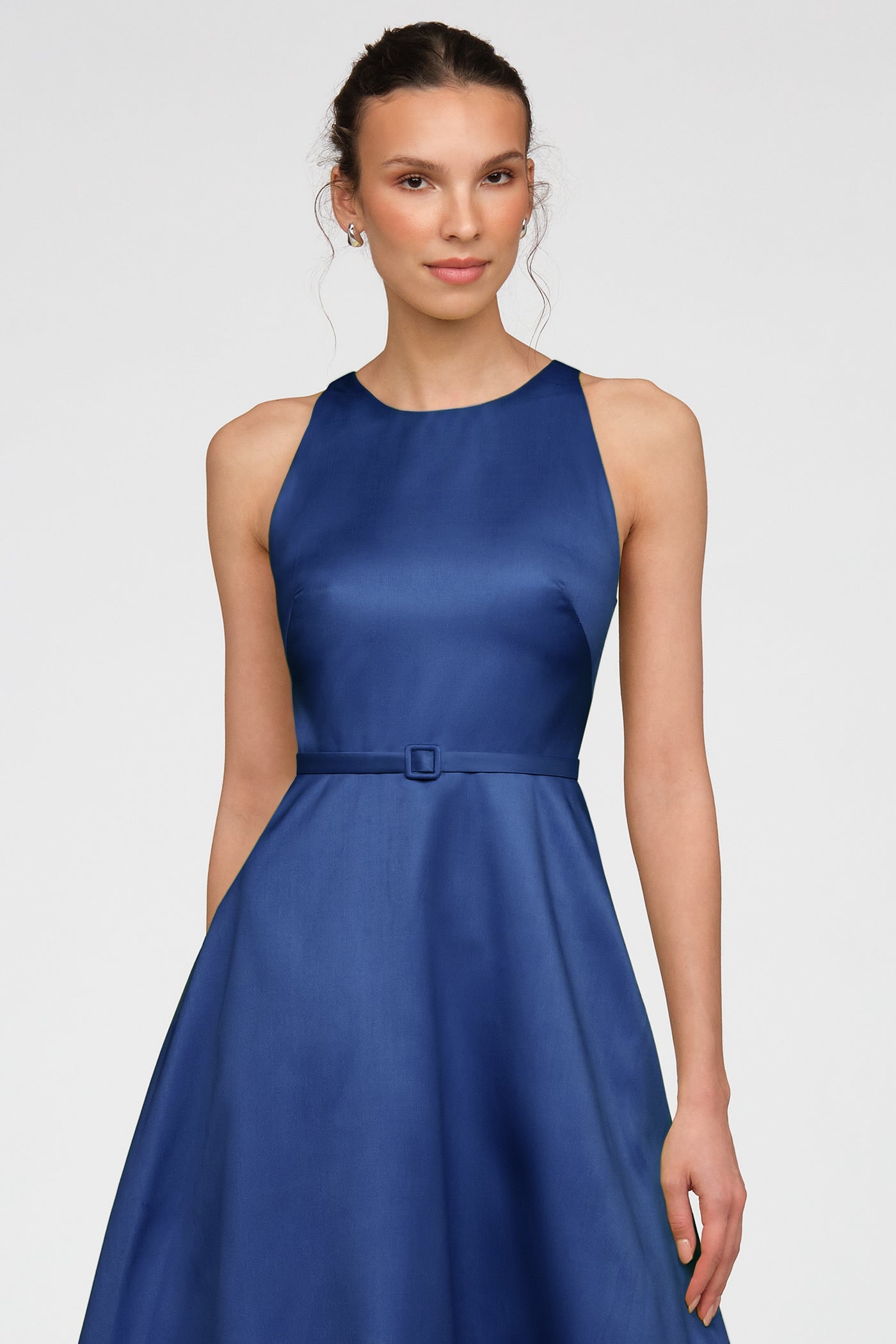 Minta Mikado Halter Gown 12 / Nautical Navy