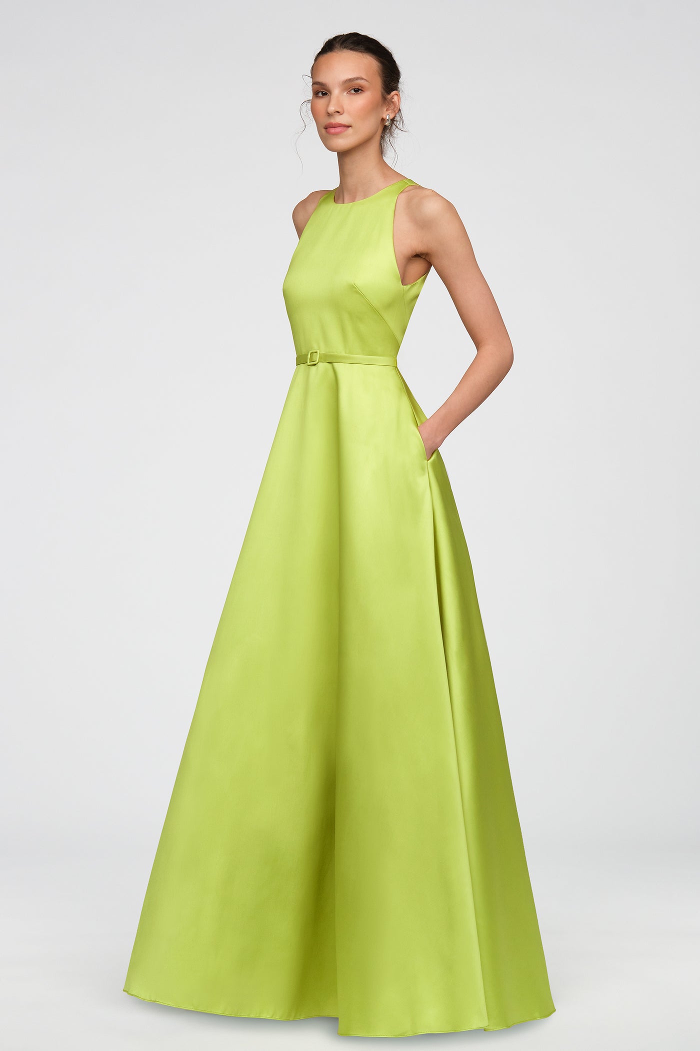 Minta Mikado Halter Gown