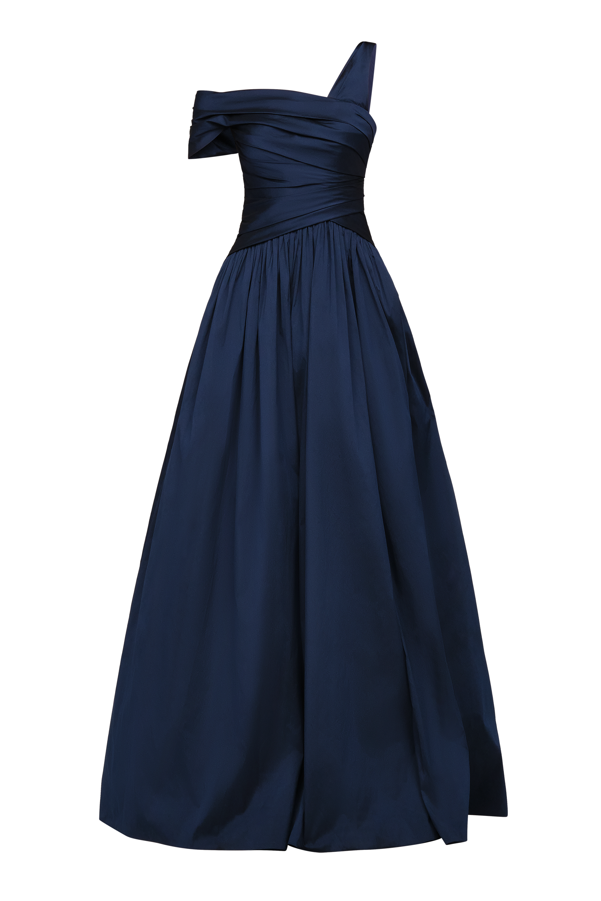 Avery Asymmetric Taffeta Gown